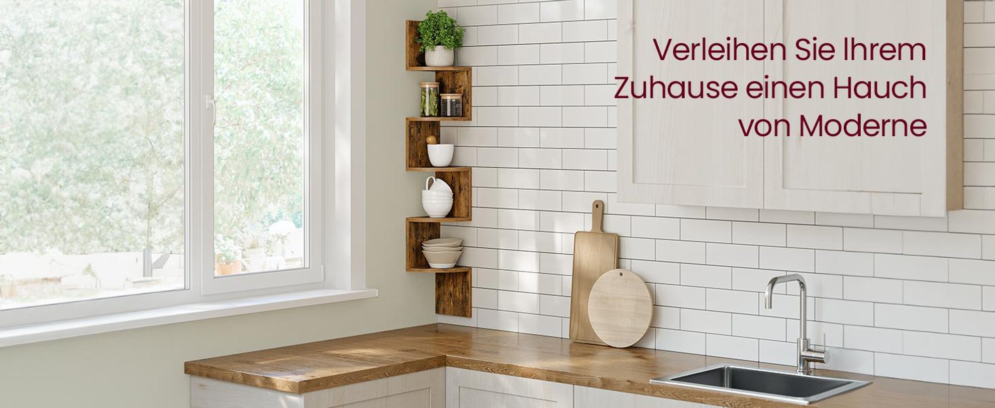 VASAGLE Eckregal, Wandregal, Bücherregal, aus Holz, mit 5 Ablagen