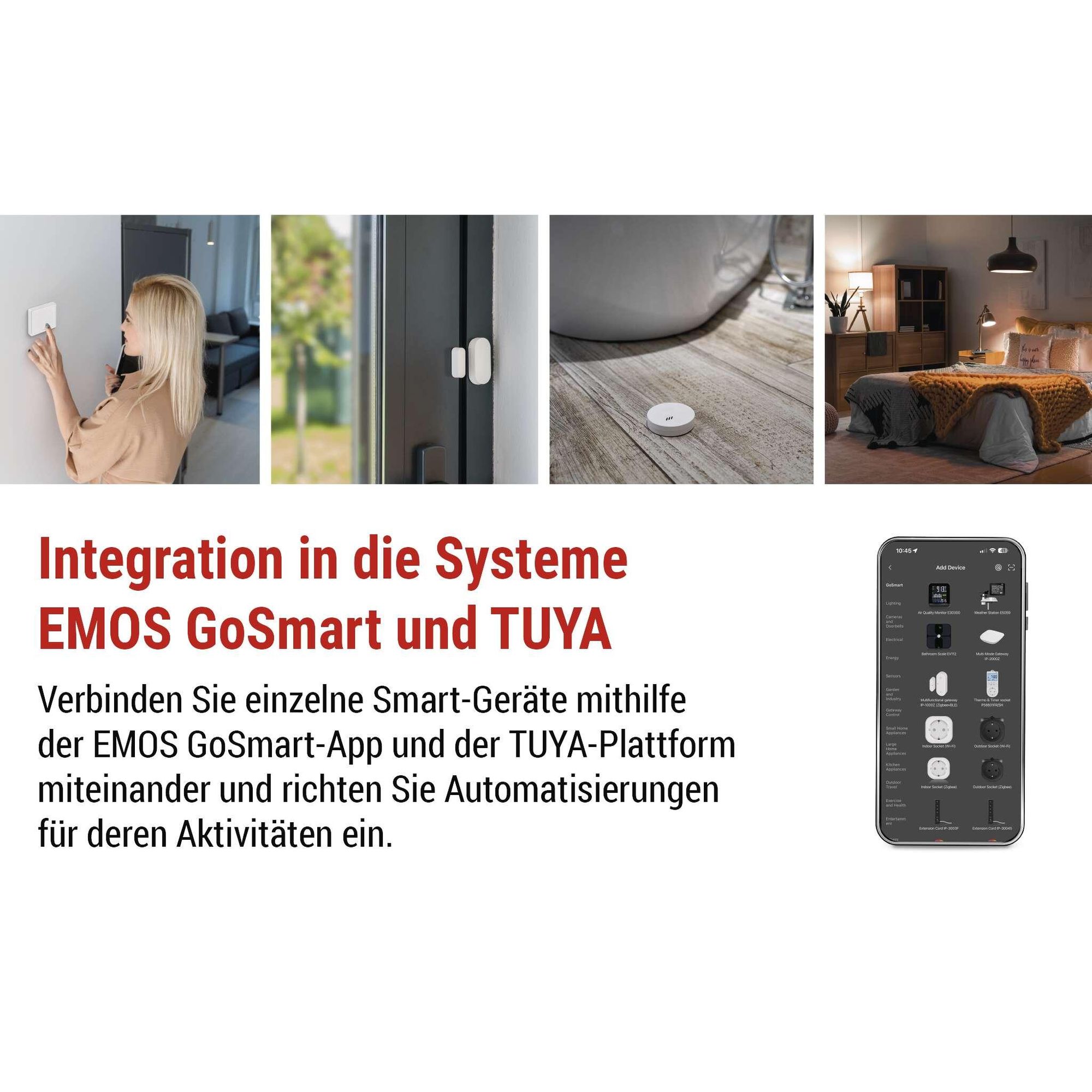 EMOS GoSmart ZigBee-Gateway für 128 Smart-Geräte, Smart Home Hub kompatibel mit Tuya, Smart Life, Lidl, mit Bluetooth, 2,4 GHz WiFi, weiß, H5002
