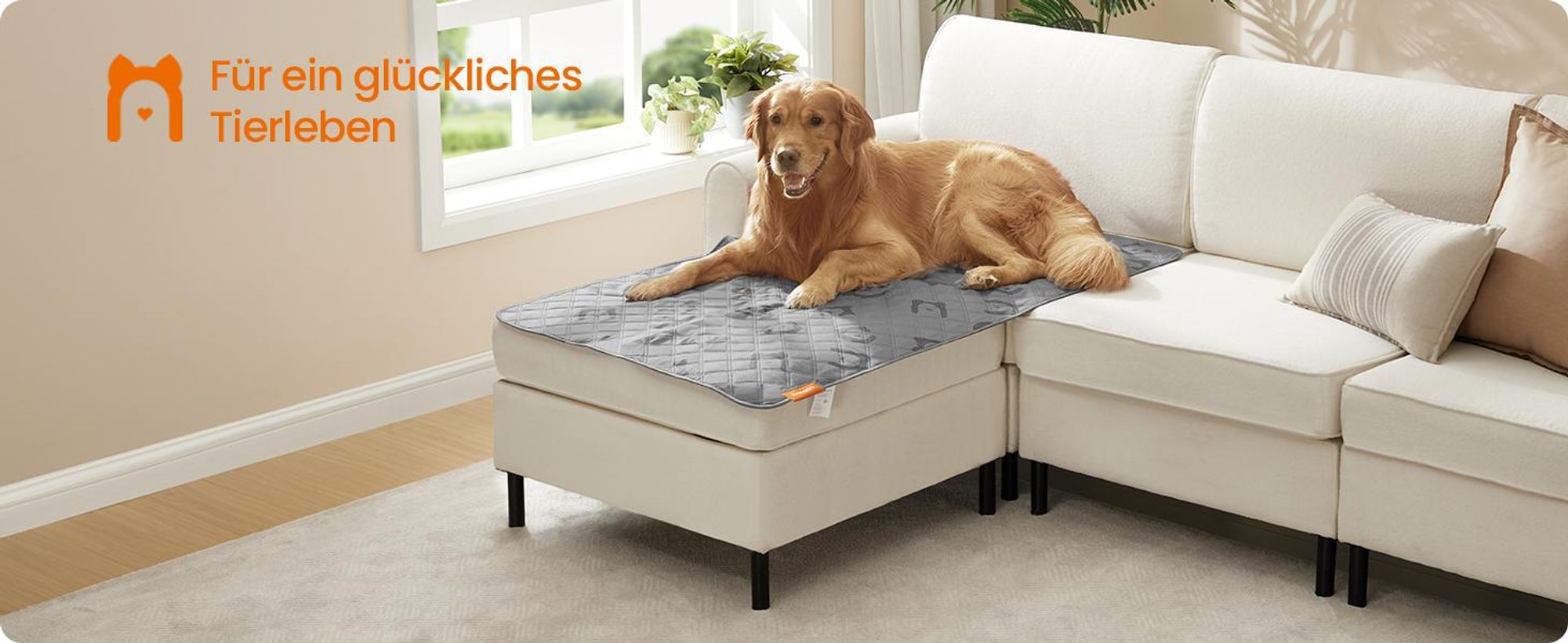 Feandrea Hundedecke, wasserdichte Decke, Sherpa-Stoff, Hundesofa Schutzdecke