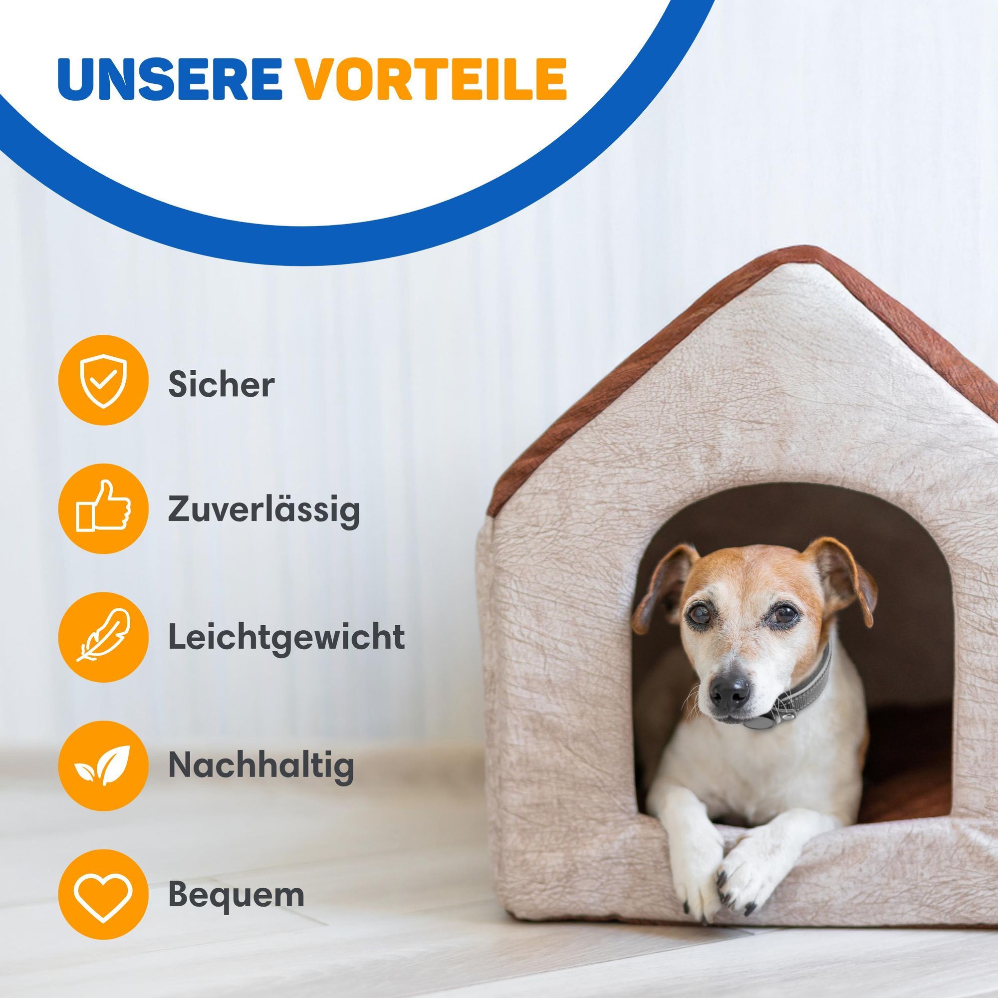 Vulpes Goods Hundehalsband, Apple Airtag Halsband für Hunde, Reflektierendes, Kratzerfest und wasserdicht, Mit 2 Zubehör, 36-44 CM, M