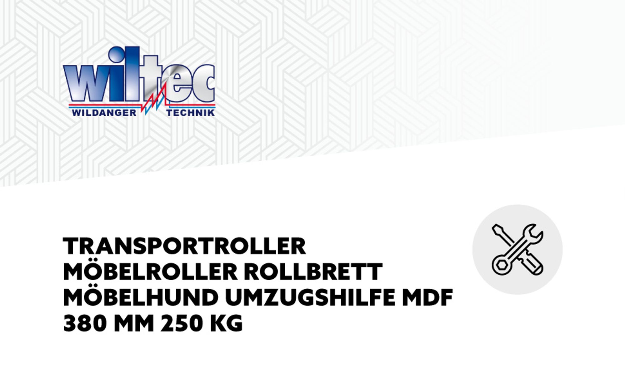 Wiltec Transportroller 250 kg 380 mm, rund, MDF Möbelroller, Rollbrett mit 4 Lenkrollen, Möbelhund als Umzugshilfe