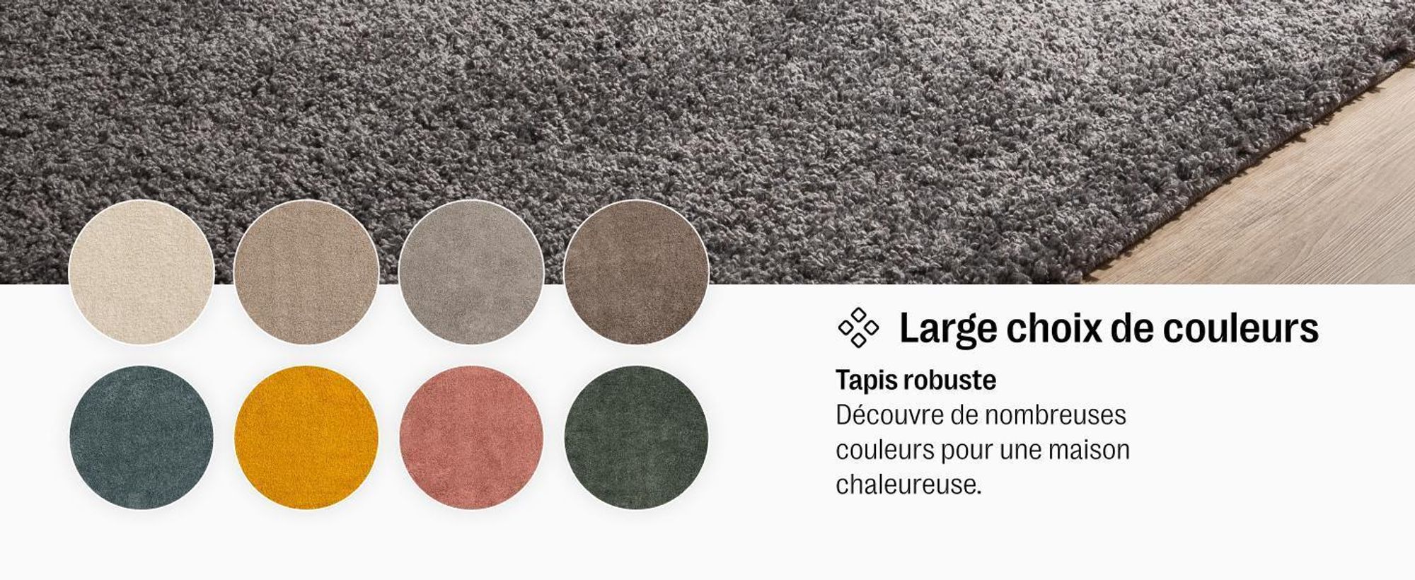 benuta tapis de salon Soho Noir 200x290 cm tapis à poils longs tapis de salon rectangulaire antidérapant doux peluche shaggy moelleux