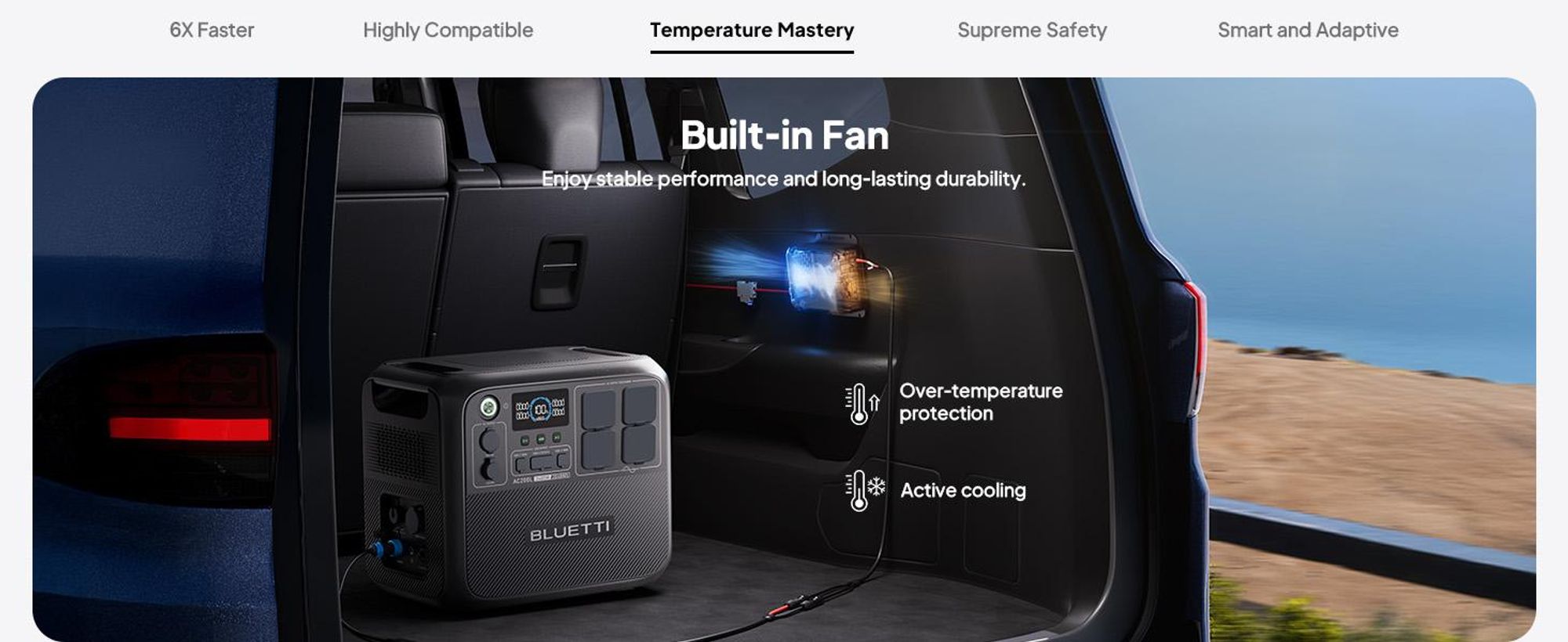BLUETTI Charger 1+D40 L, 560W Alternator Tragbare Powerstation zum Aufladen während der Fahrt mit App-Steuerung