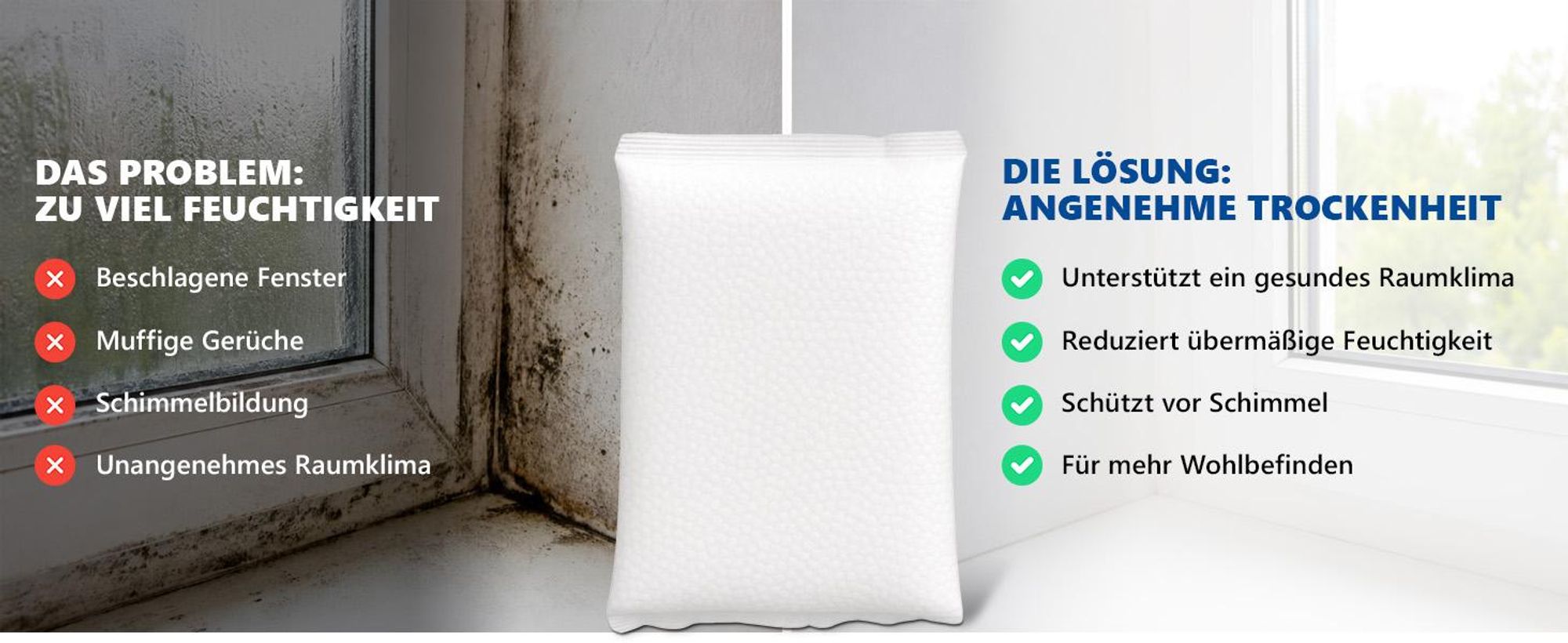 30x 1 kg Luftentfeuchter Prills Nachfüllpack im Vliesbeutel für Granulat Raumentfeuchter Box