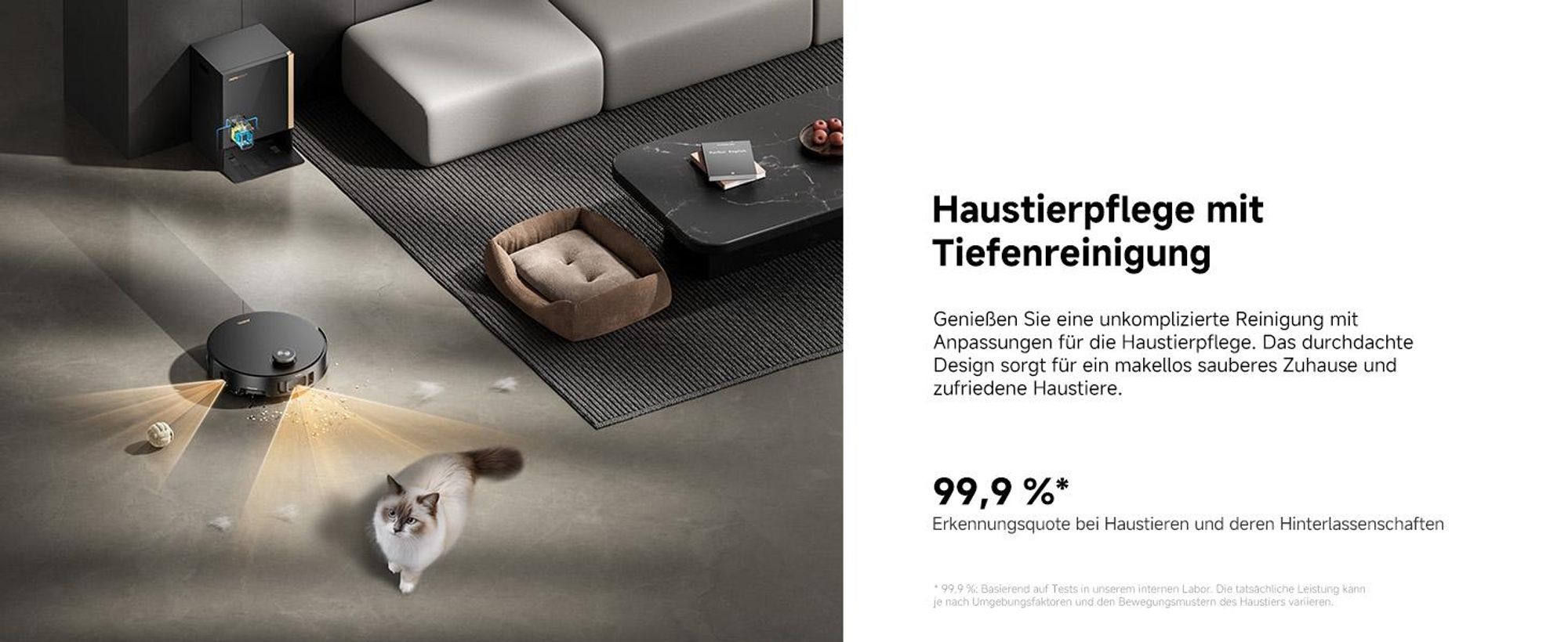 MOVA MOBIUS 60 Saugroboter – MopSwap™, 30.000 Pa, dynamisches Saugrückhaltesystem, 8 cm Hindernis, flexible Navigation, 100 °C PTC für Waschbretter