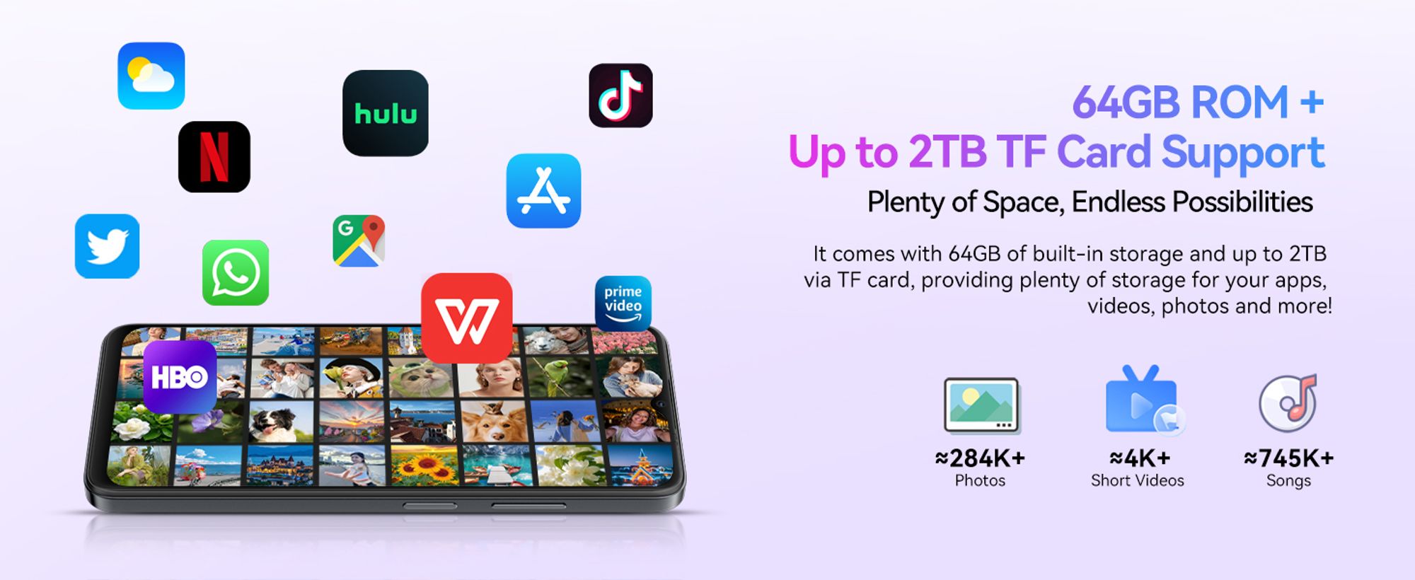 Blackview Wave8C 6,56" bez umowy Smartfon 6GB+64GB, telefon komórkowy Dual SIM 4G, bateria 4700mAh, Fingerprint/Face ID/GPS/5G WiFi, niebieski
