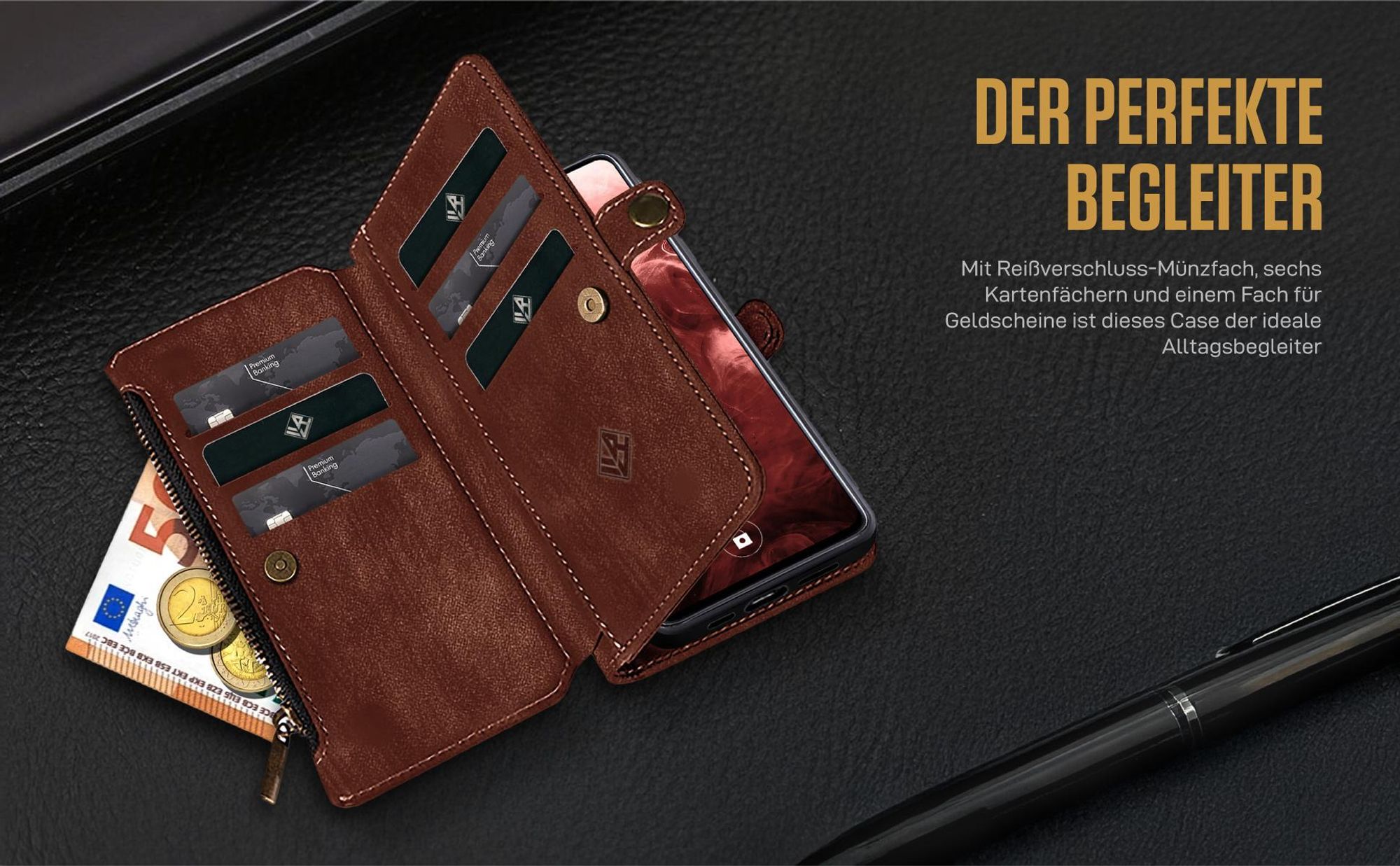 Portmonnaie Handytasche für Xiaomi Redmi 14C mit 360 Grad Rundum Schutz