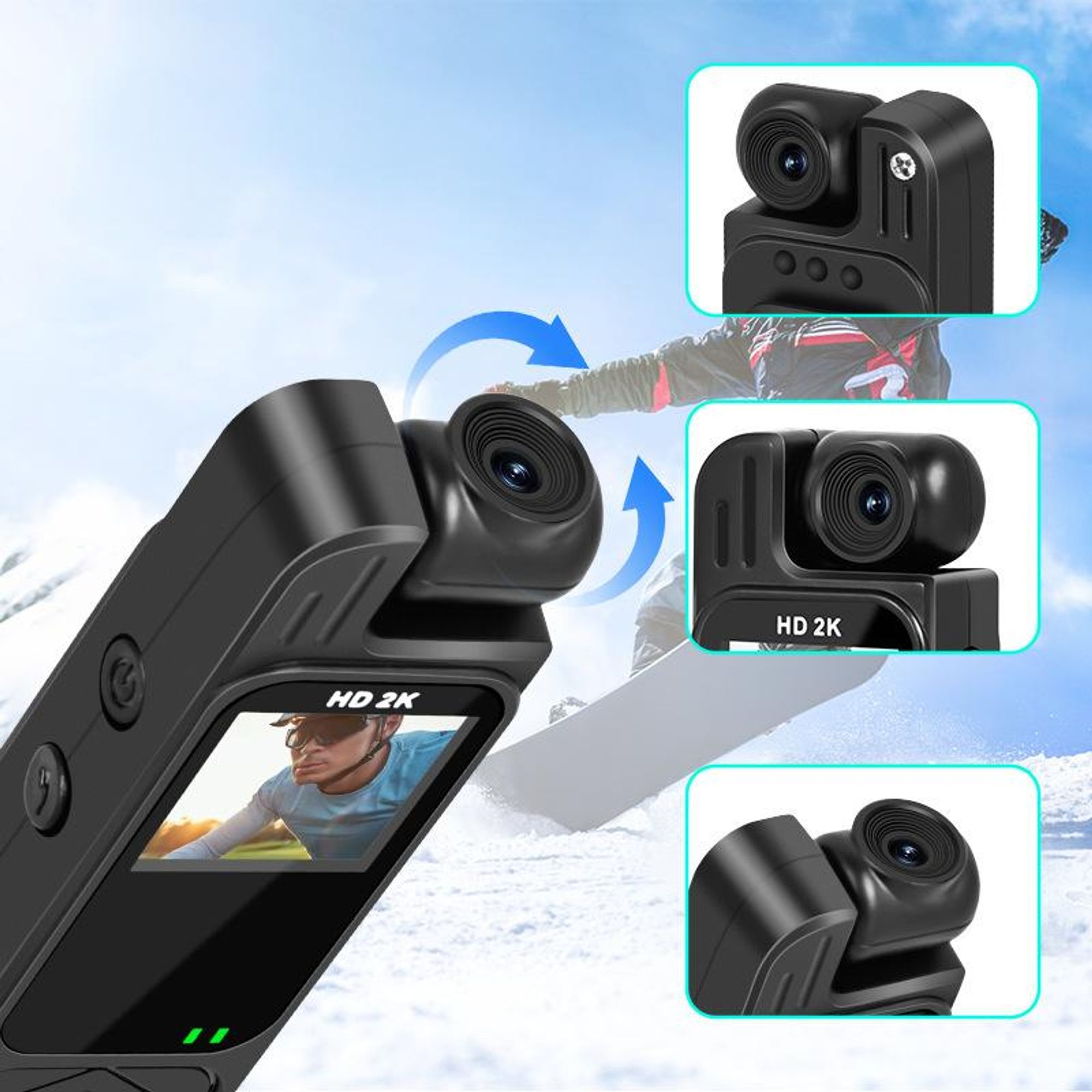 Ultra HD WiFi Mini-Kamerarekorder Polizeikamera Infrarot-Nachtsicht Sport DV Reiten Handheld tragbare digitale Videoaufzeichnung