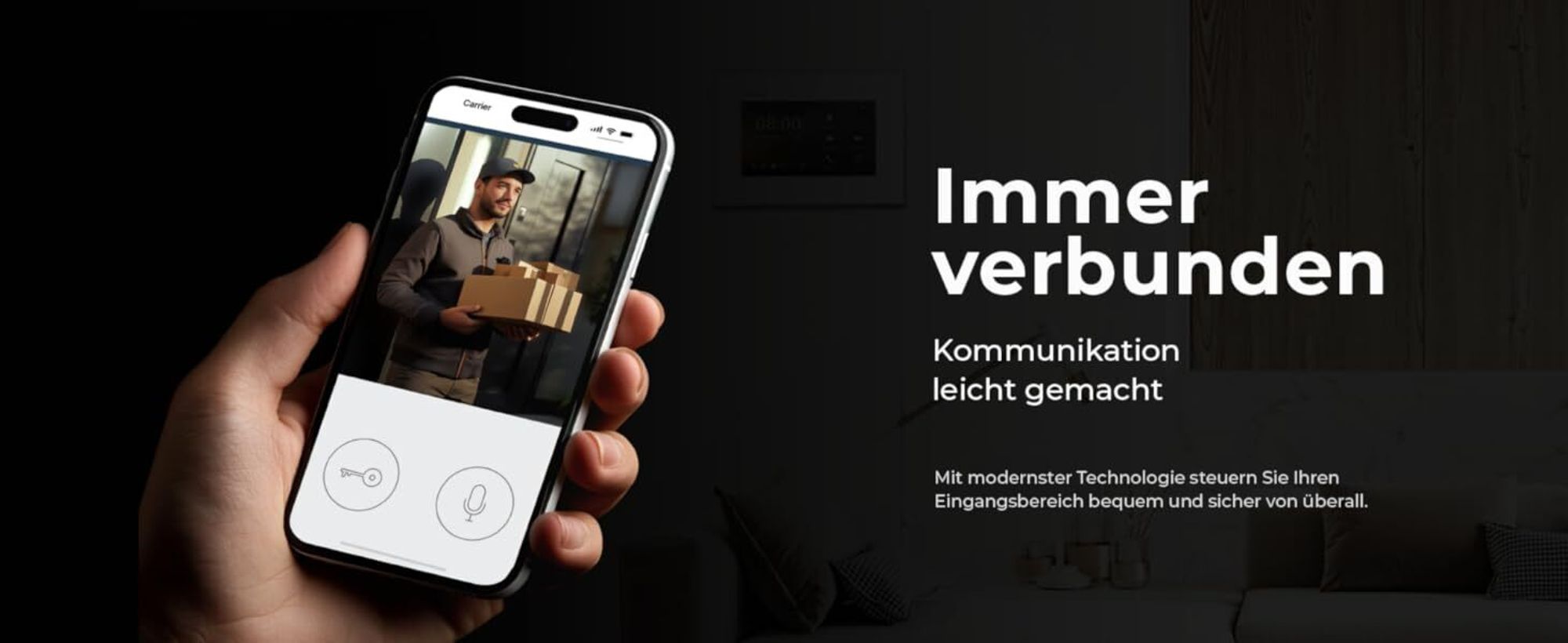 Balter EVO-HD Video Türsprechanlage mit Touchscreen, App, 1 Familienhaus, 1x 7 Zoll Monitor, Türklingel mit Kamera Full HD, 2 Draht Bus, schwarz