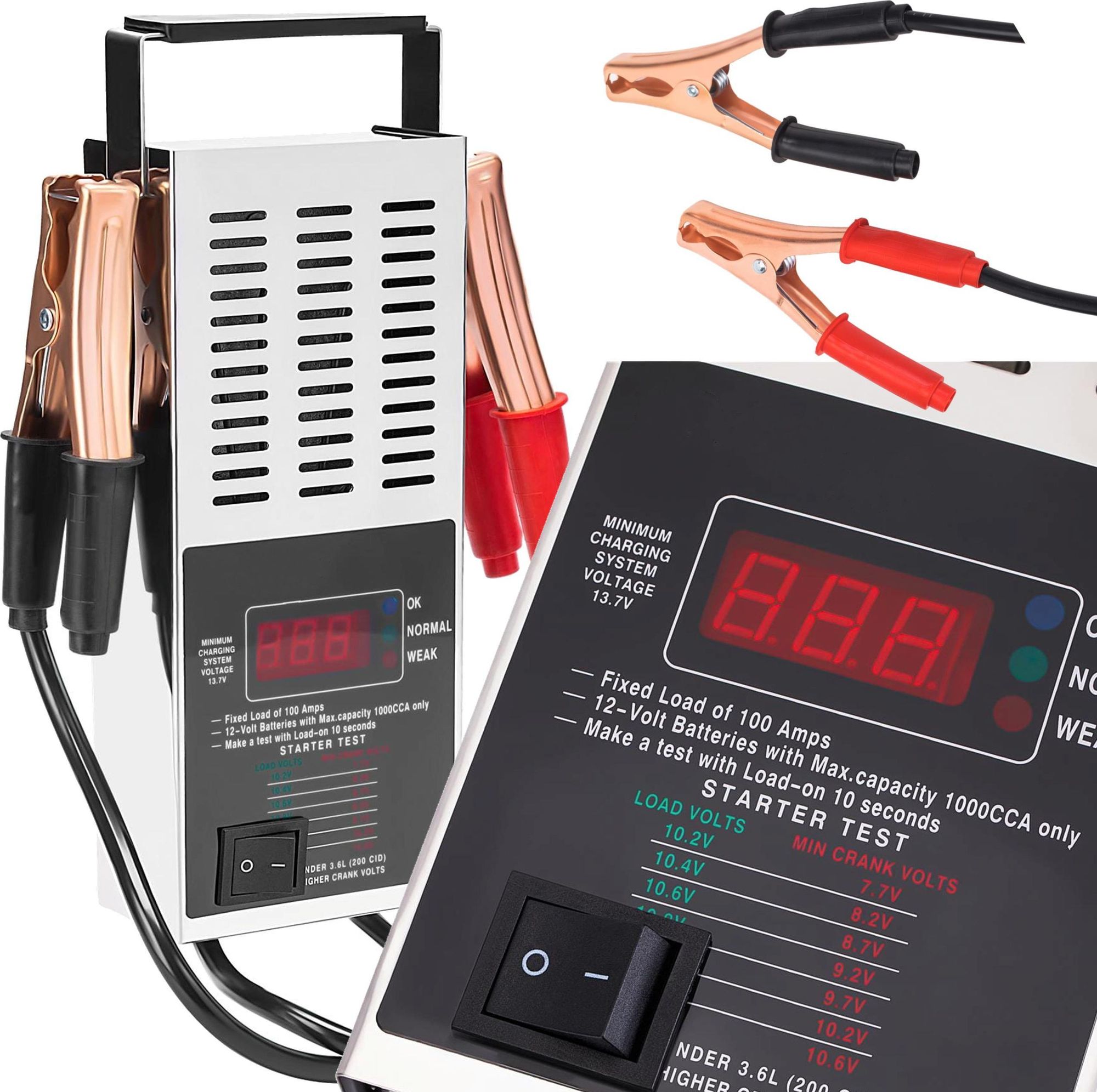 KRAFT&DELE | Tester batérií, 12V, 150-1400A, analyzátor nabíjacieho systému, tester autobatérií, tester alternátorov, pre batérie motocyklov, nákladných vozidiel, SUV, lodí, jácht, tester batérií