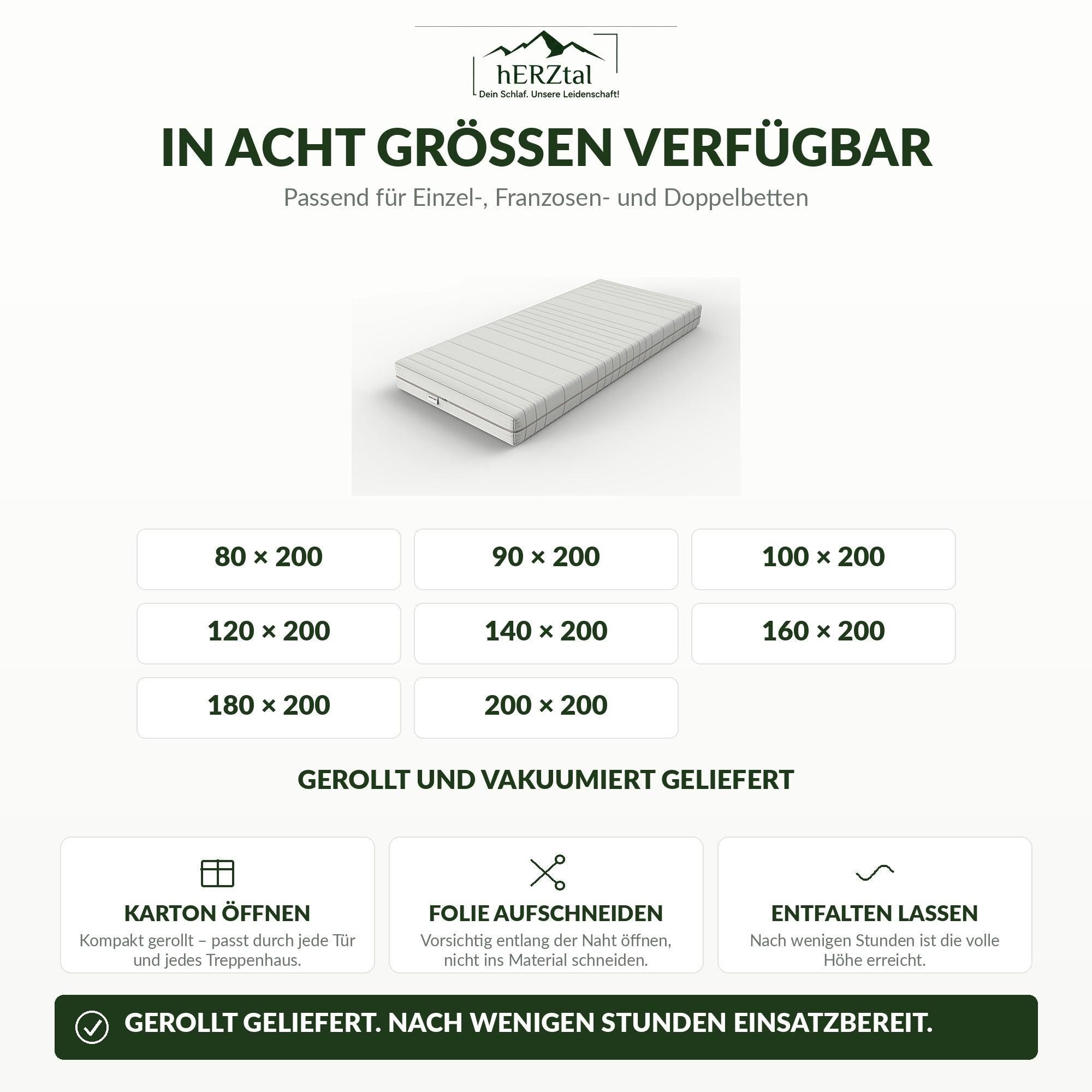 hERZtal Ortho Flex – groessen