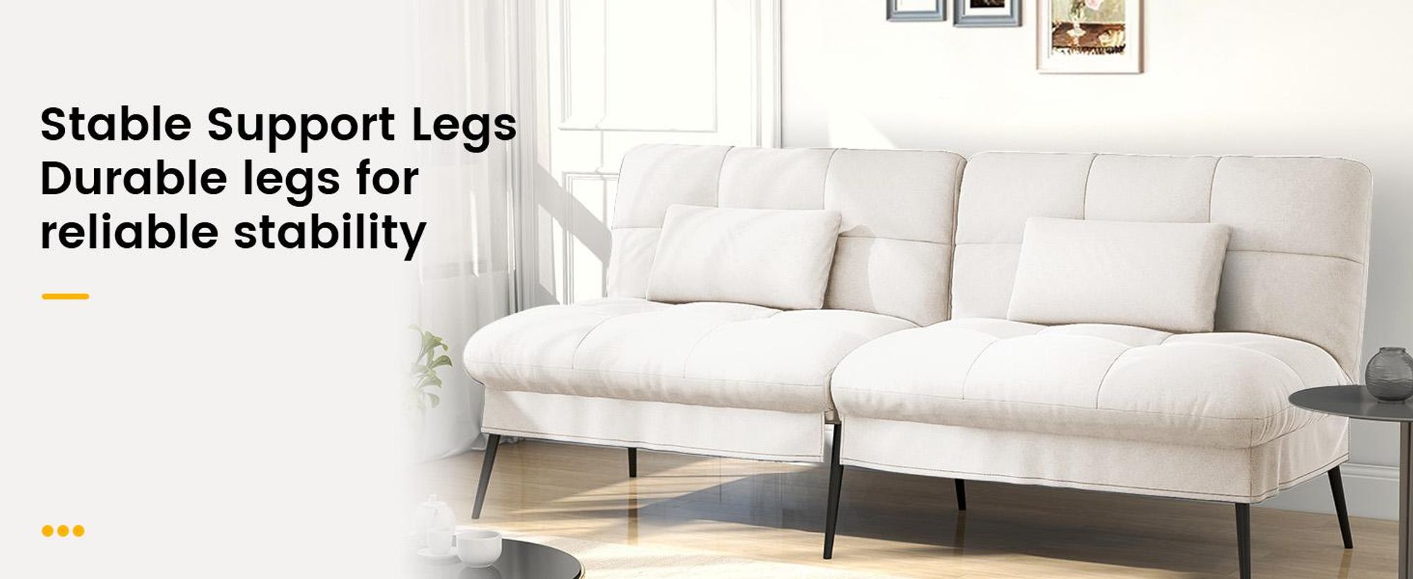 COMHOMA Sofa Schlafsofa mit Schlaffunktion, überzug Futon Klappsofa, Bettcouch, ecksofa, Couch Gästebett, 3-Sitzer Sofa, mit verstellbare Rückenlehne