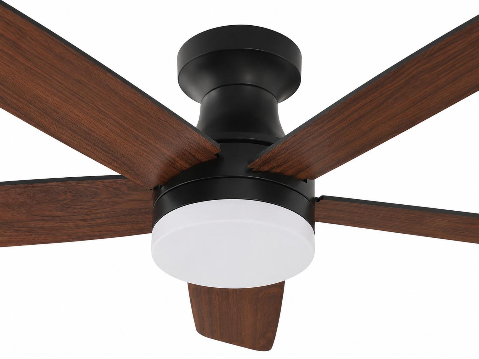 Deckenventilator mit Beleuchtung Schwarz Ø106cm H22cm 40W DC Motor 18W LED APP Fernbedienung Dimmbar 5 Wendbare Flügel für Schlafzimmer Wohnzimmer