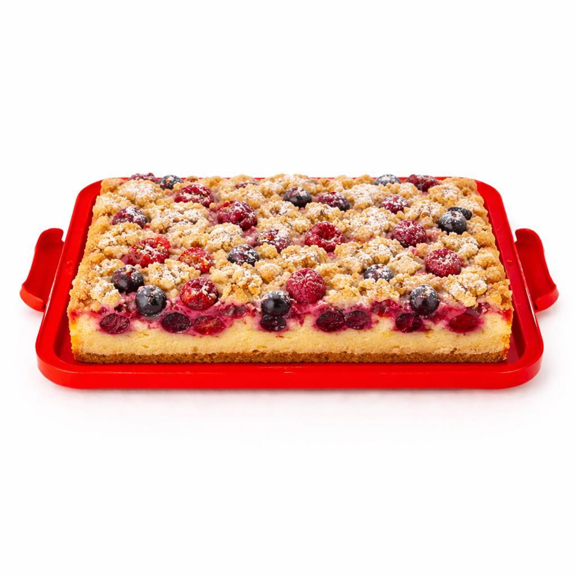 WELLHAUS Kuchenbehälte Rot 31x10cm – Transportbox mit Deckel