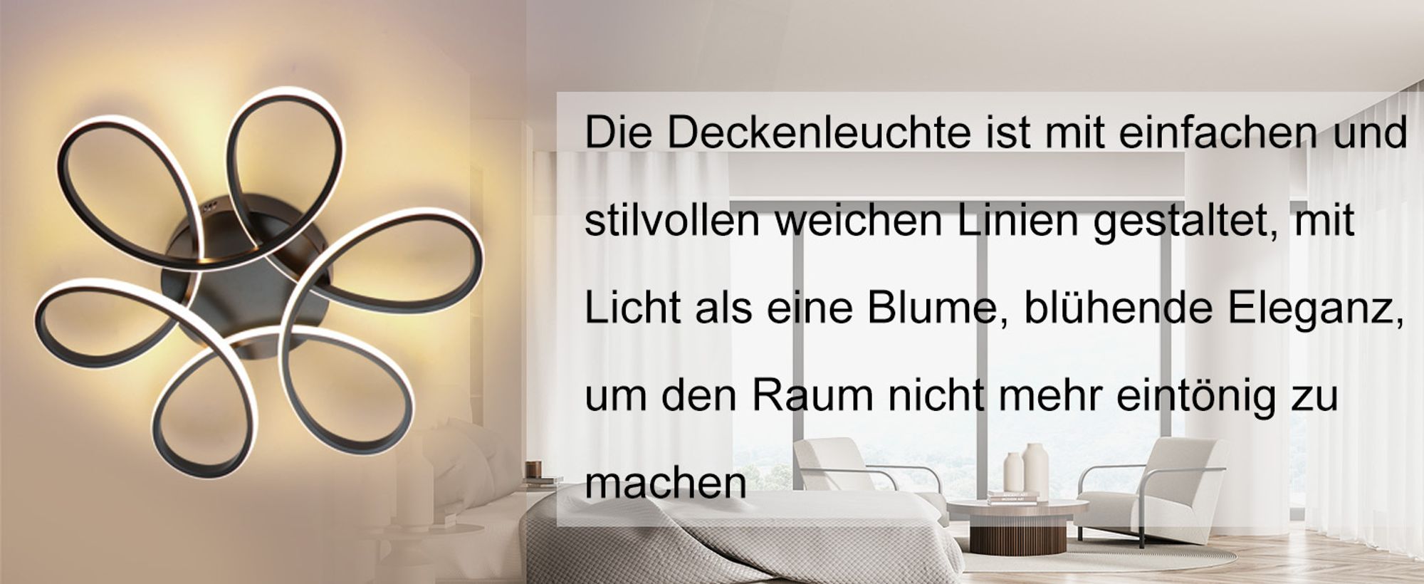 ZMH Deckenlampe LED Deckenleuchte Schwarz 26W Küchenlampe Warmweiß Schlafzimmerlampe 3000K Geometrie Design Lampe für Flur Wohnzimmer Küche Studio