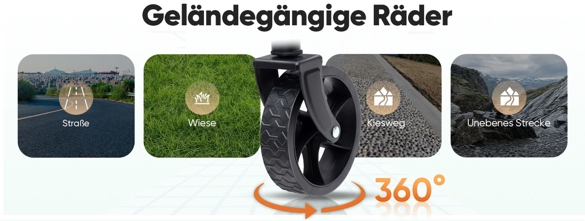 Sekey Bollerwagen, Faltbarer Handwagen 4 Räder, 80KG / 60L, Schwarz