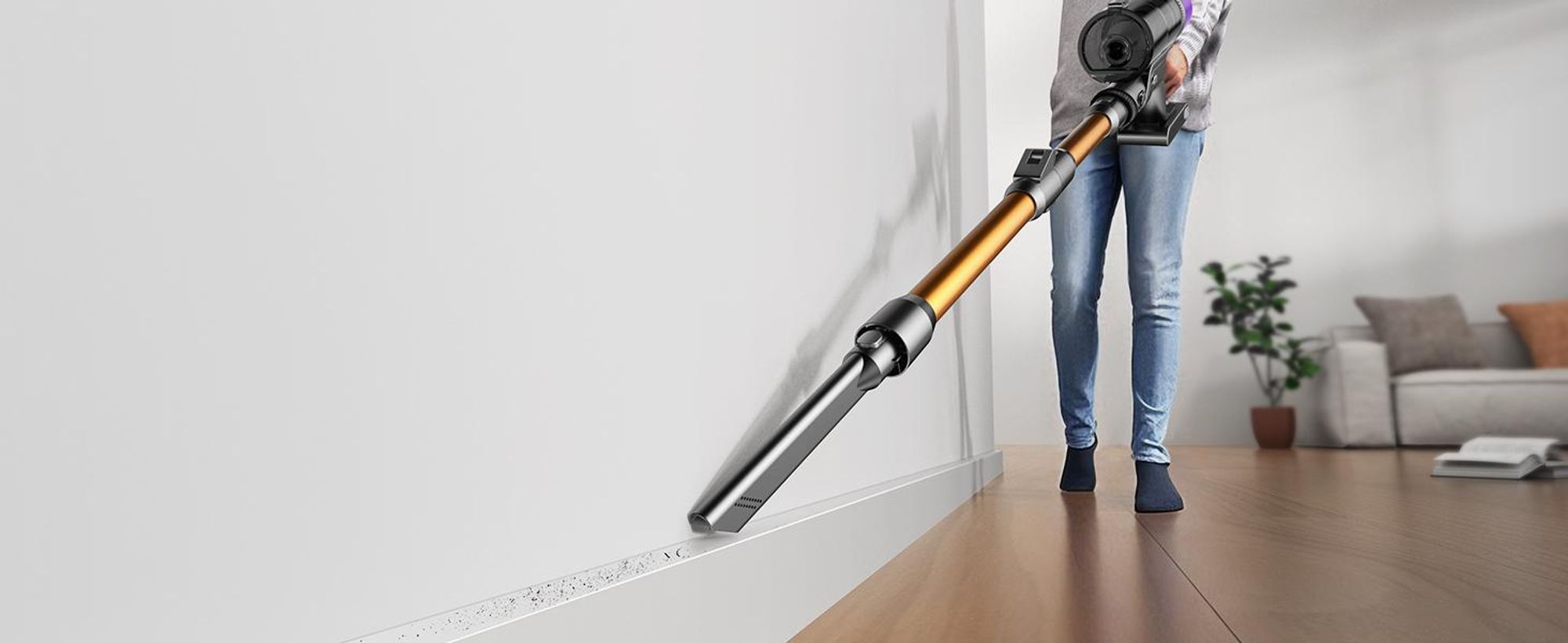 Ultenic U20UL Aspirapolvere cordless, 60000Pa/600W/60Min, Aspirapolvere cordless con design autoportante, giunto flessibile pieghevole, spazzola antigroviglio per pavimenti