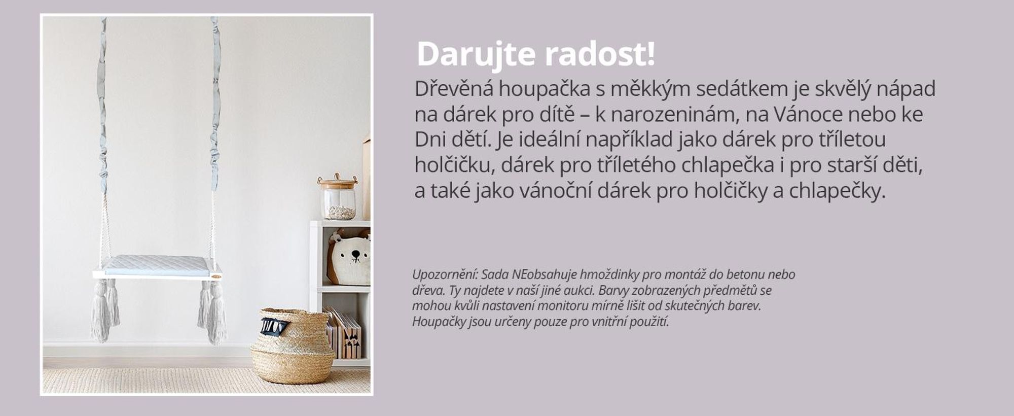 Create for you® - Dřevěná Houpačka Pro Děti, Bezpečná Domácí Houpačka, Velká Dětská Houpačka Do Interiéru, Sedátko Z Měkkého Materiálu, Výškově Nastavitelná - Růžová