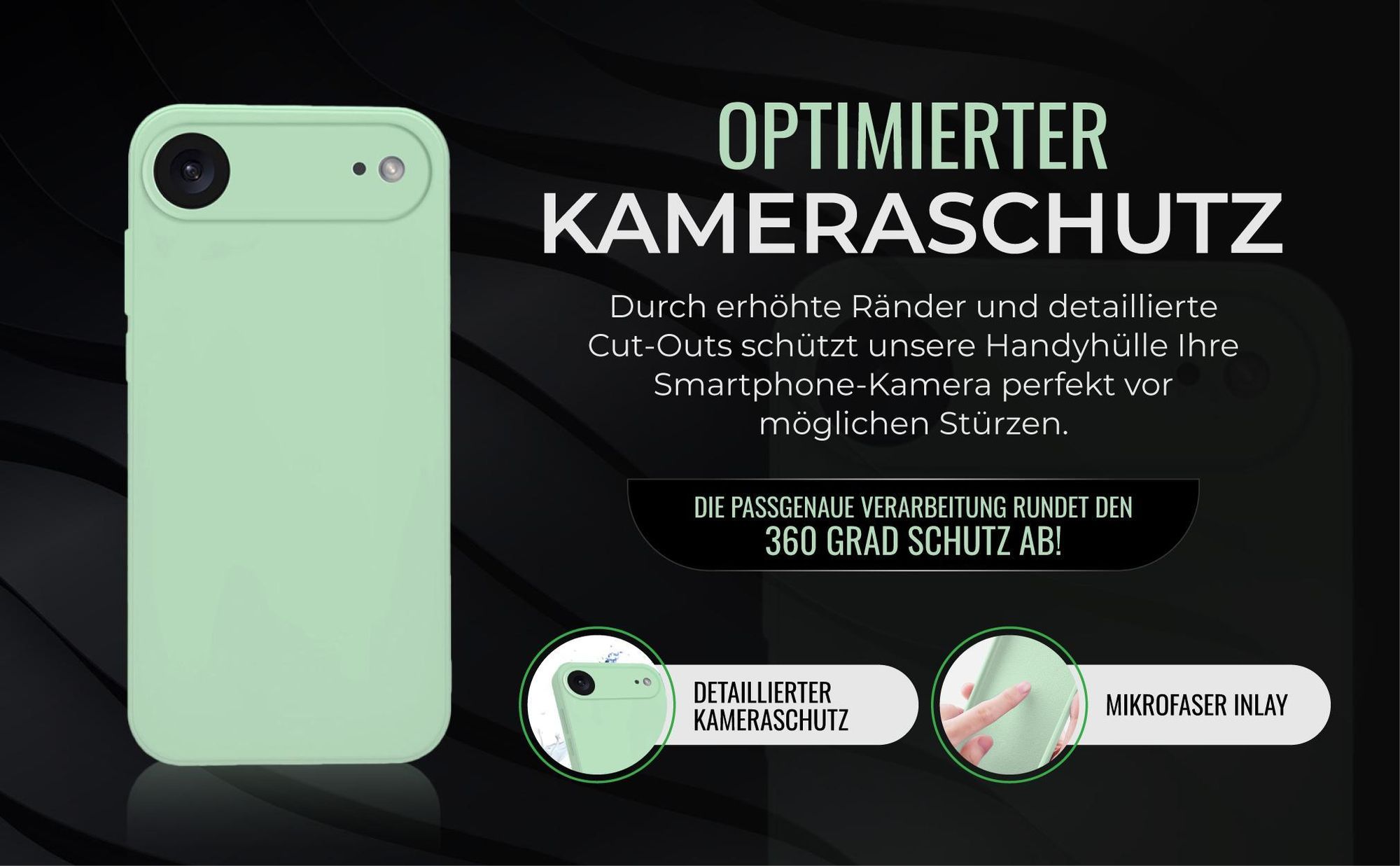 Handyhülle in Türkis für Apple iPhone 17 Air in detailliertem Kamera Cutout