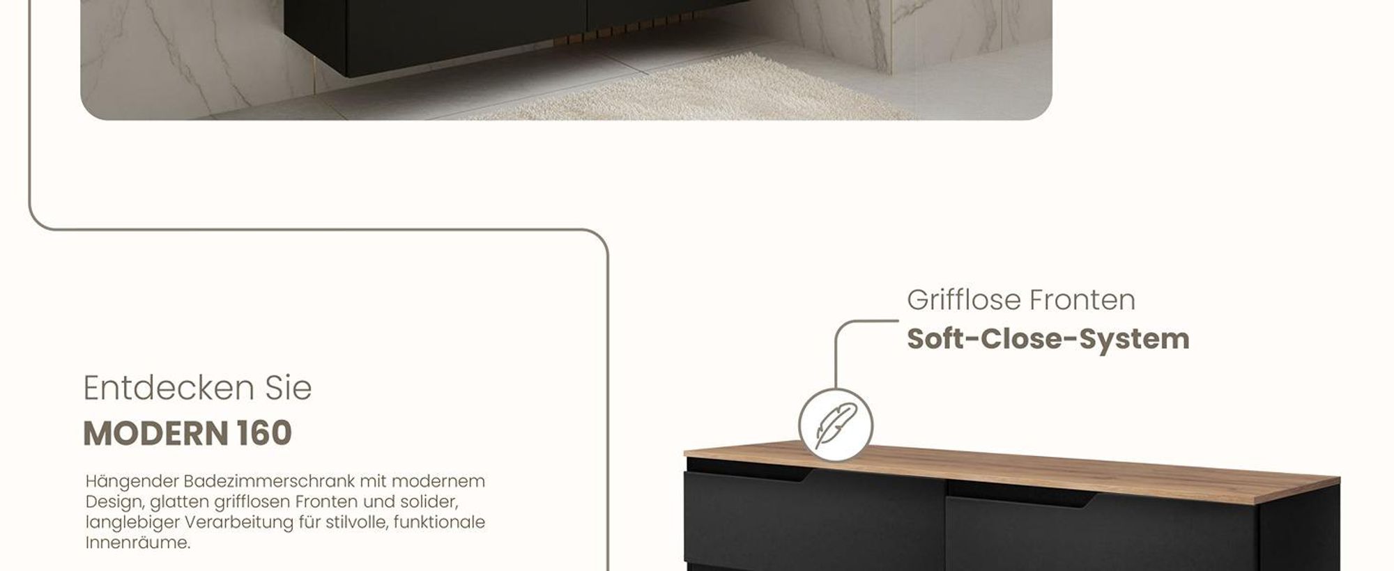 RODAN, Badmöbel, Badschrank, Badezimmermöbel, Badezimmer, MODERN, Waschbeckenunterschrank
