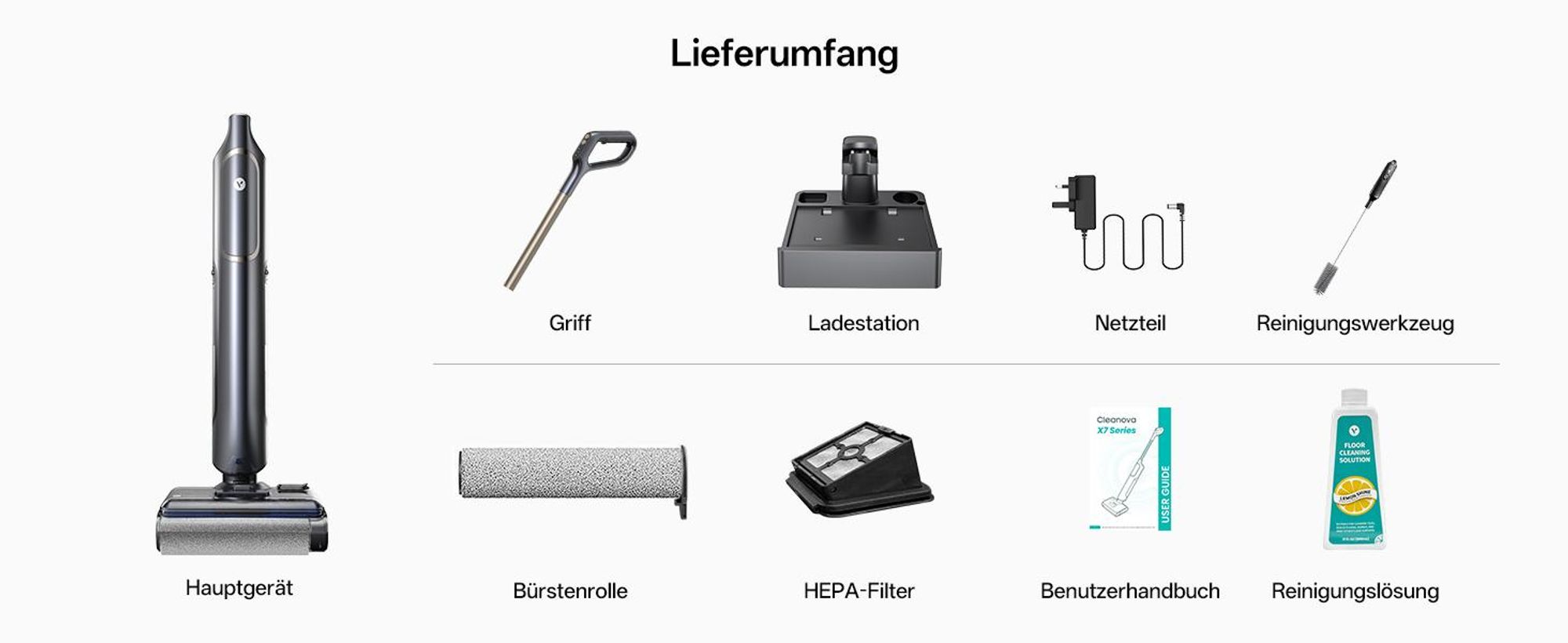 Vactidy X7 Nass-Trocken-Akkusauger, 3-in-1 Saug Wisch - 180° Flachliege-Design, 13 cm Schlank, 0 mm Kantenanpress mit Anti-Tangle-Technologie