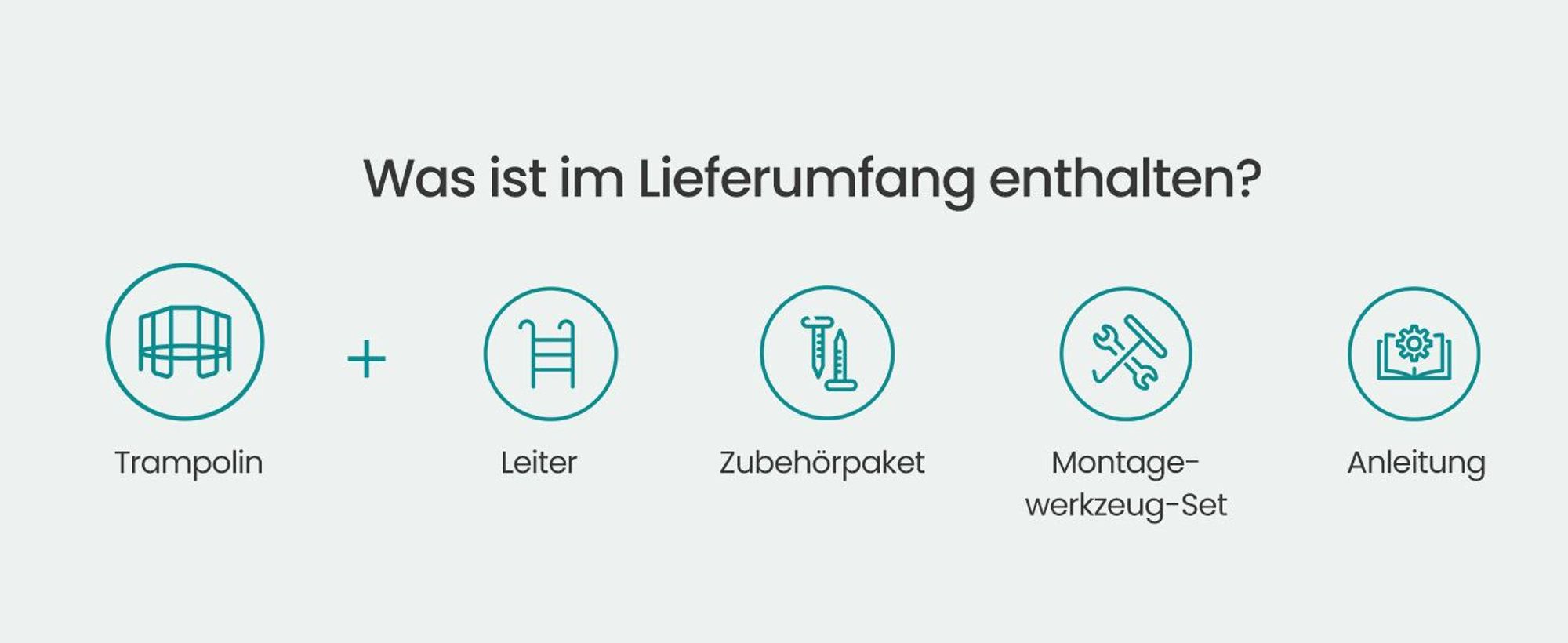 SONGMICS Trampolin Ø 366 cm mit Leiter + Netz + Stangen + Abdeckung sicher Fitnessgerät rundes Gartentrampolin schwarz