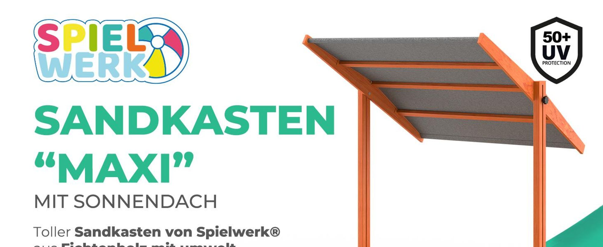 SPIELWERK Sandkasten Max Sonnendach
