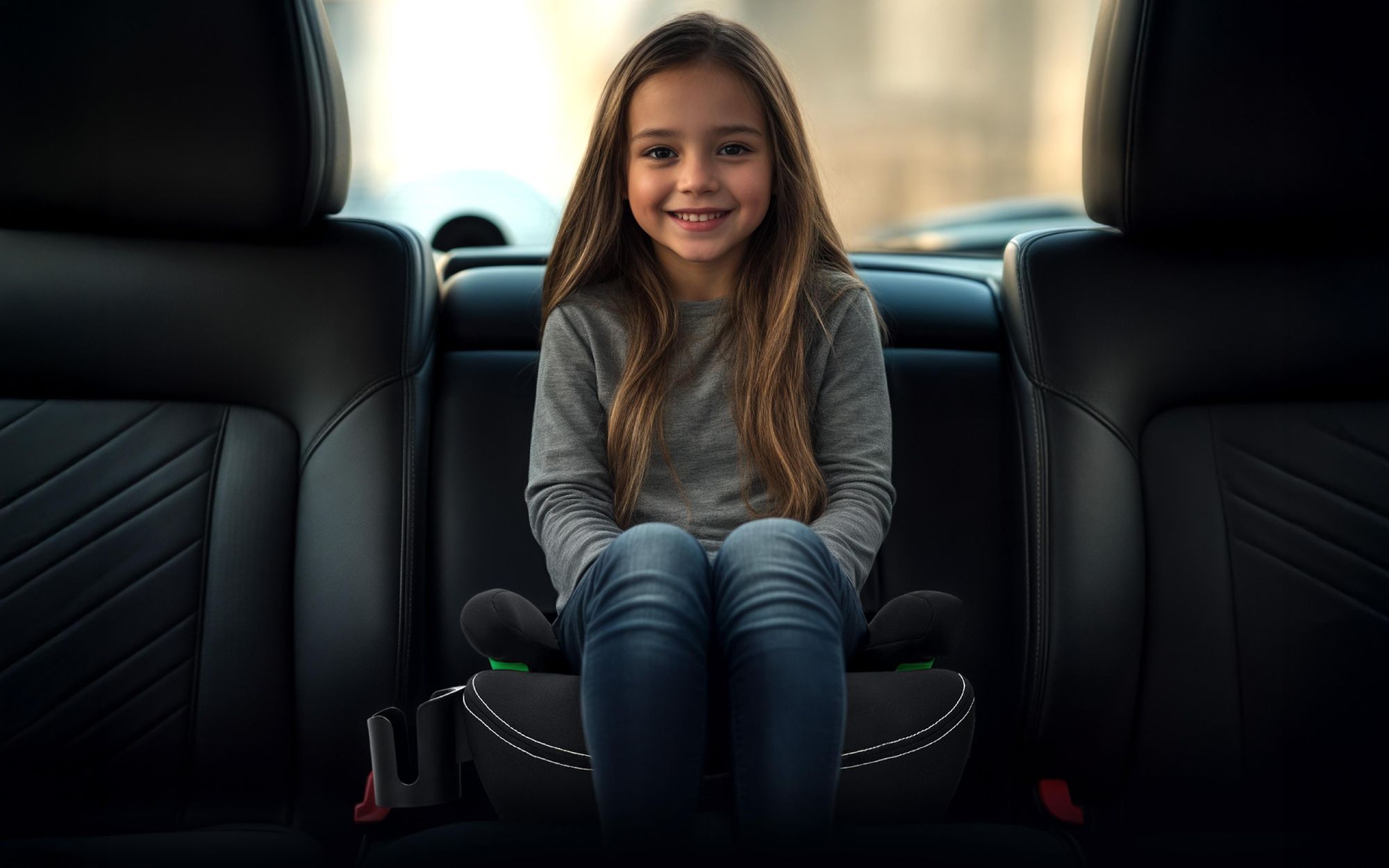 Tulano Cabby 25 Schwarz – i-Size Kindersitz R129, 125–150 cm, FWF, universell, Gurtbefestigung, Getränkehalter, abnehmbarer Bezug