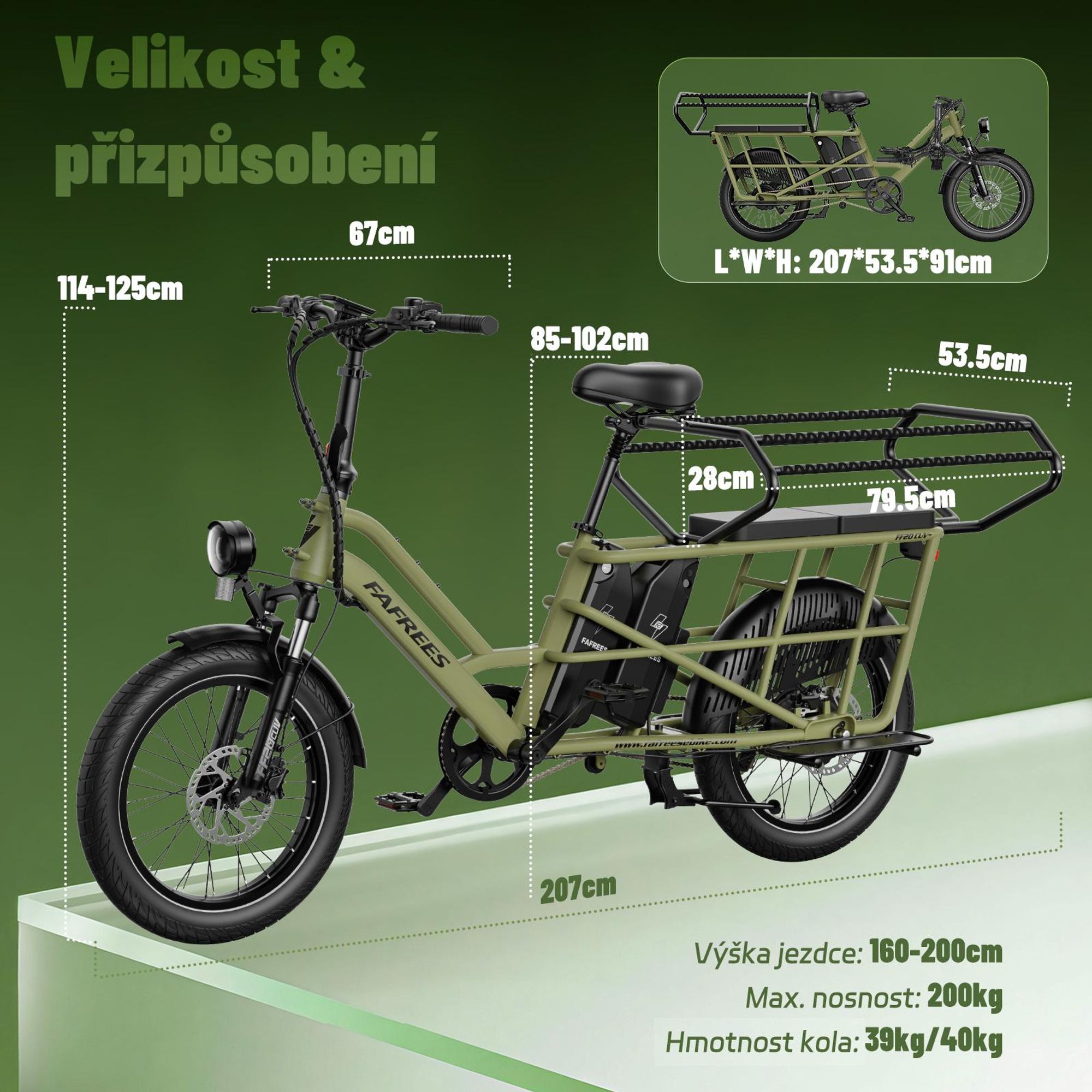 Dvojité detské sedlo FAFREES FF20 CUV pre e-bike 24AH, 0-12 rokov nosnosť 100kg rám antikorózna oceľ -čierna