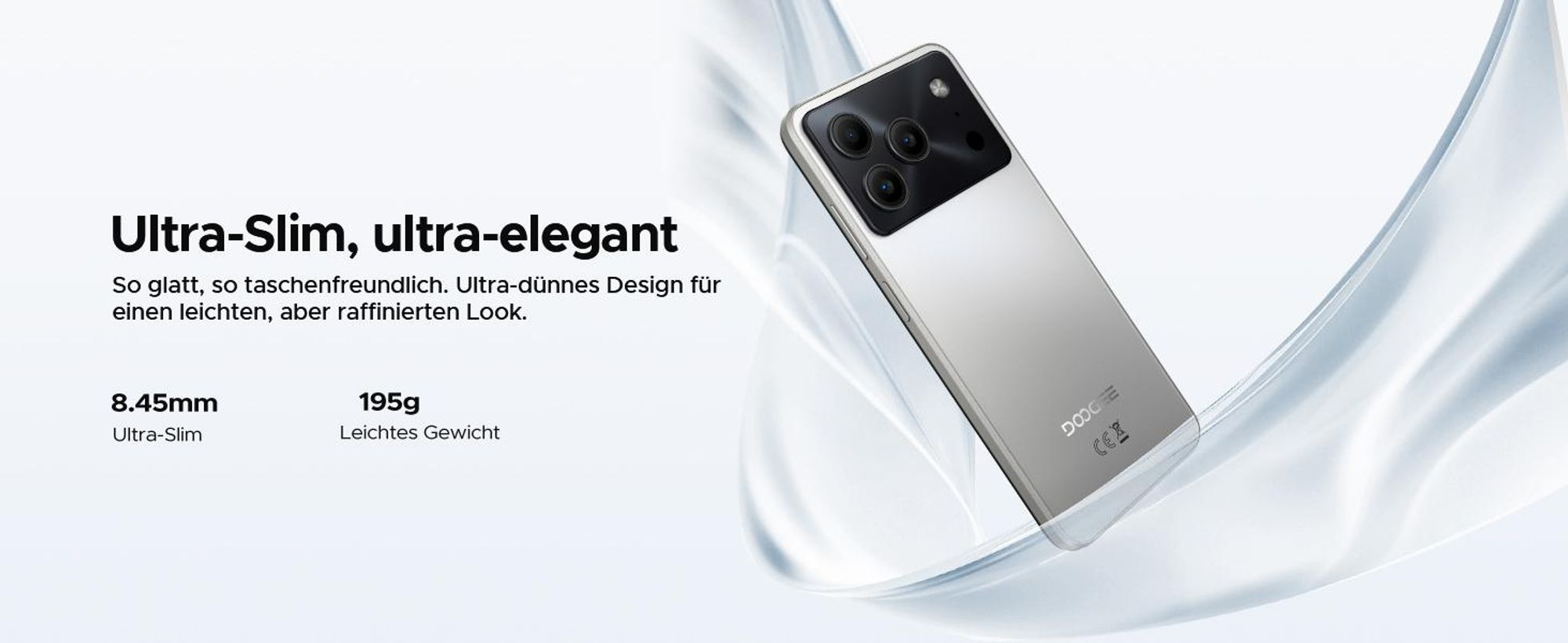 DOOGEE Note56 Pro Smartphone Handy, Android 16, 6,56" 90Hz, 6150mAh Akku, 32GB RAM+128GB ROM, 4G Dual-SIM, 13MP, NFC, Fingerabdruck, Gesichtserkennung