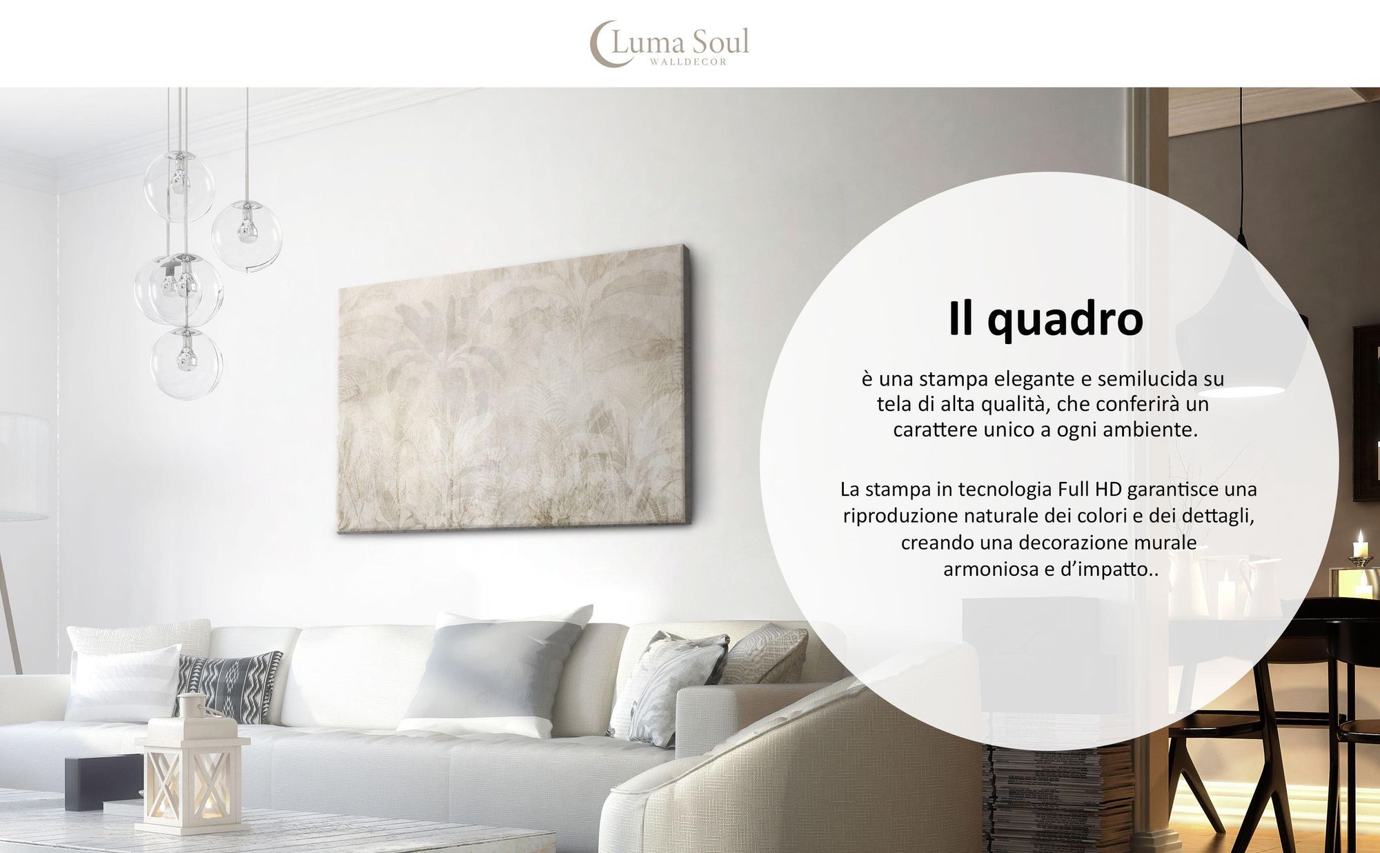 LUMASOUL Quadri su tela con motivi naturali, Quadri da Parete per Soggiorno e Camera da Letto, Quadri 200x100 cm Eclettico