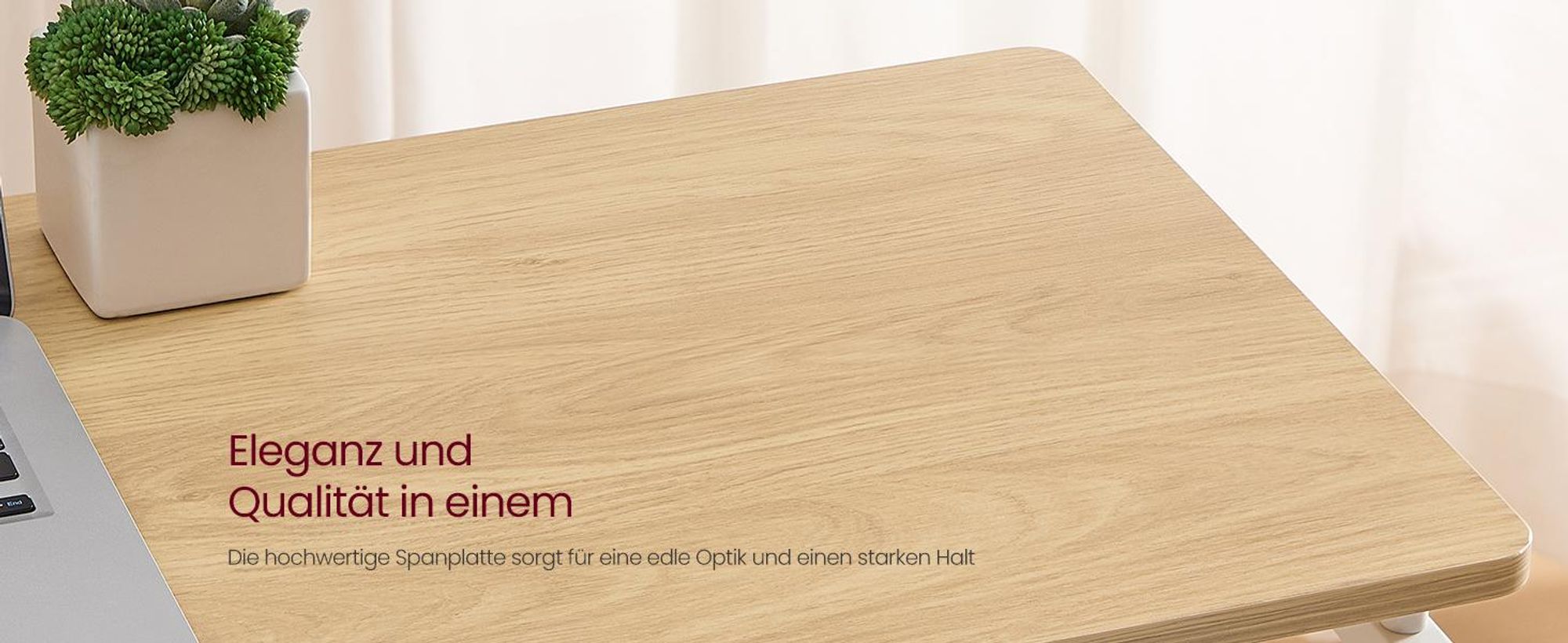 VASAGLE Klapptisch, kleiner Schreibtisch klappbar, Computertisch, Tischplatte aus einem Stück, abgerundete Ecken, 80 cm