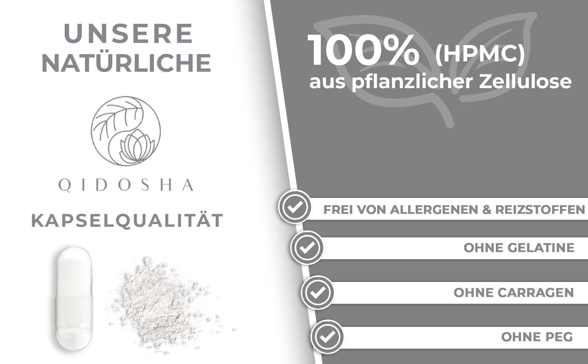 QIDOSHA Magnesium Bisglycinat: Qualitätsmerkmale