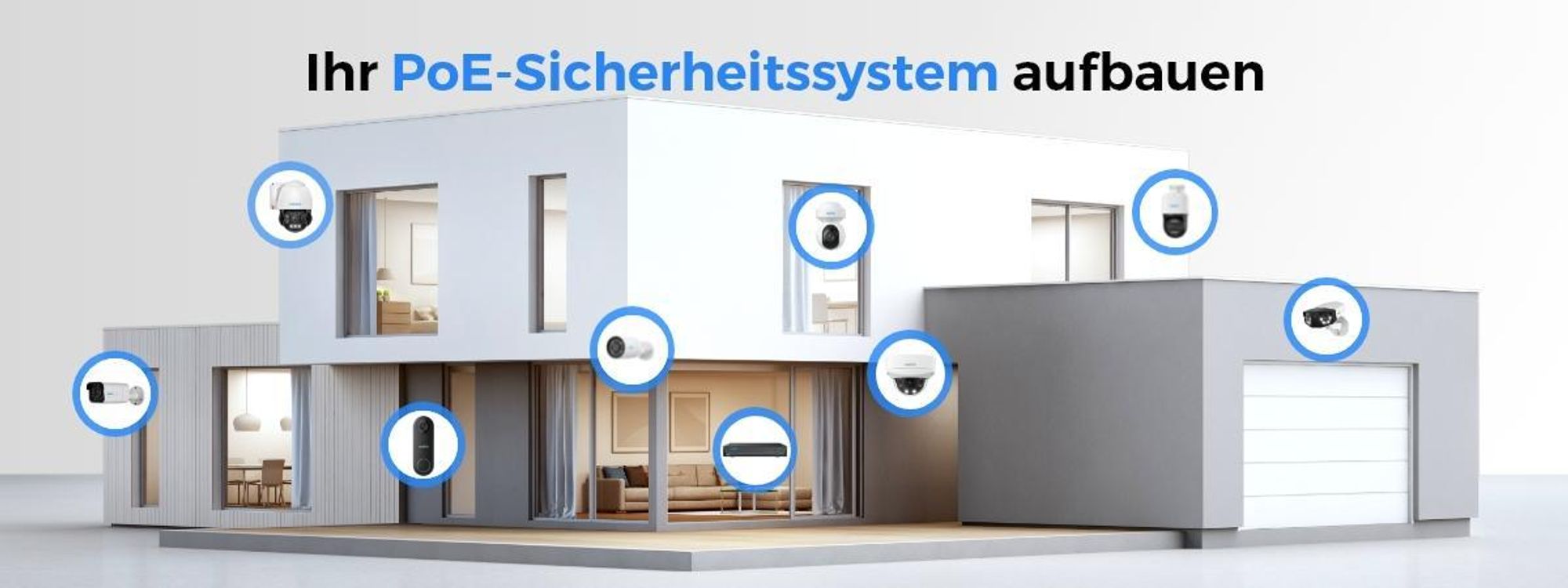 Reolink RLK8-810B4-A, 4X 4K 8MP PoE Überwachungskamera & 8-Kanal 2TB HDD PoE NVR, 24/7 Aufnahme Innen & Außen, Personen/Fahrzeug/Tiererkennung, IP67