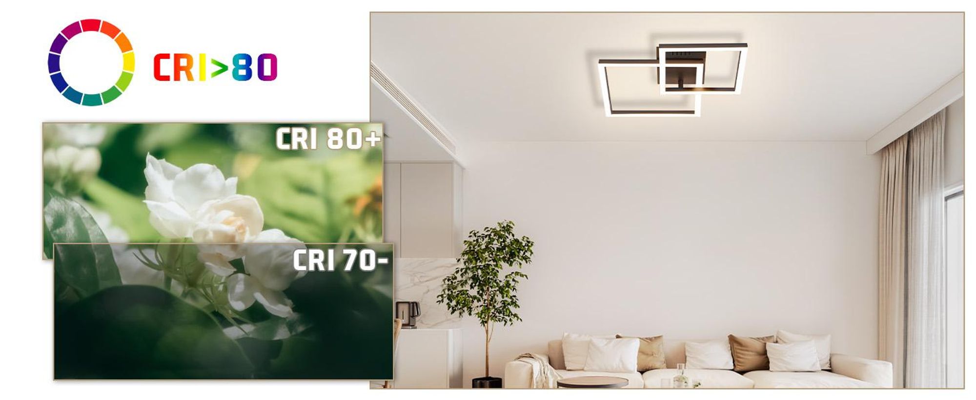 ZMH LED plafondlamp, zwart, rechthoekig. Plafondlamp, 20W, warm wit licht. Moderne design, geschikt voor slaapkamer, woonkamer, keuken. Plafondverlichting