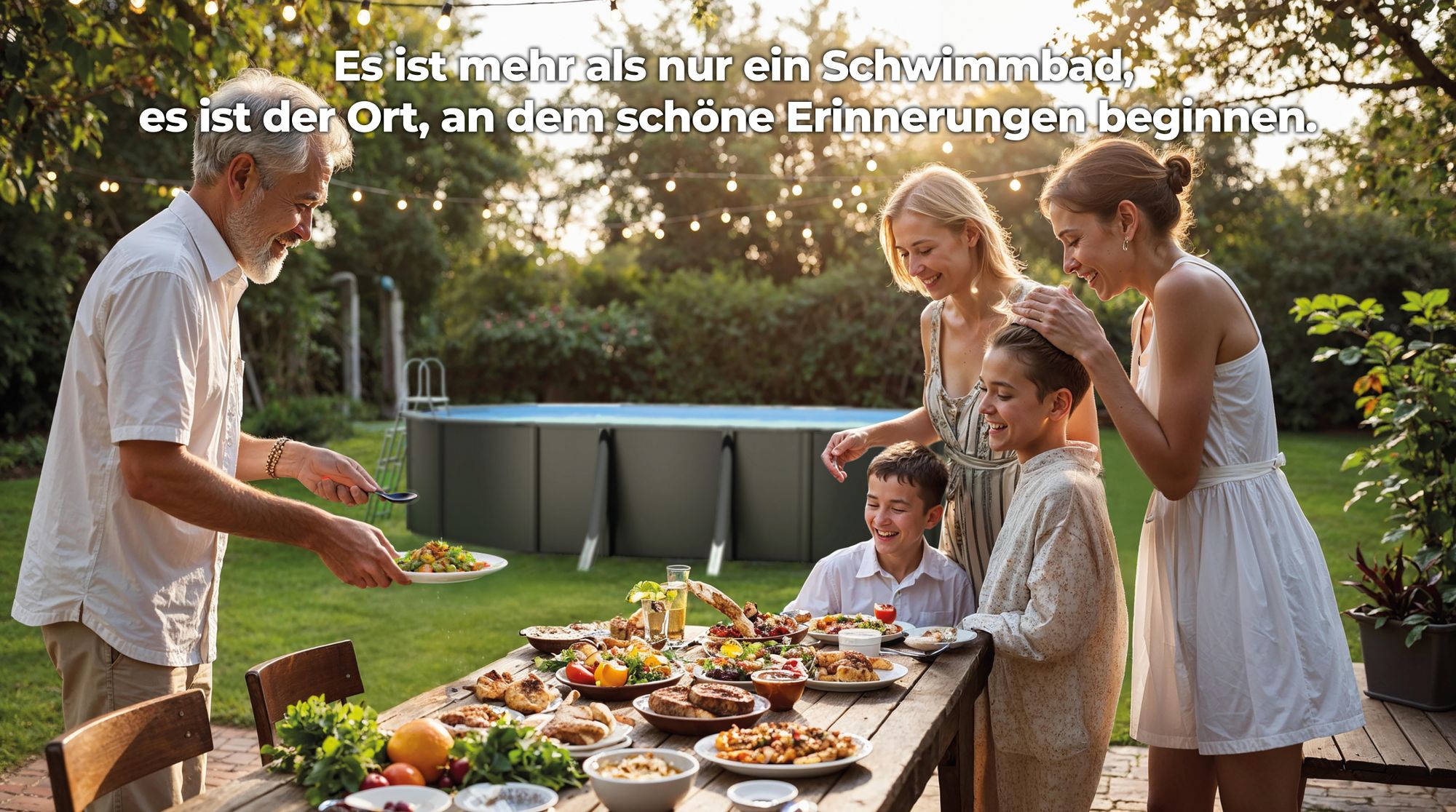GRE Ovaler Stahlwandpool mit Anthrazitoptik KIT500GY – 500 x 300 x 120 cm, Komplettset