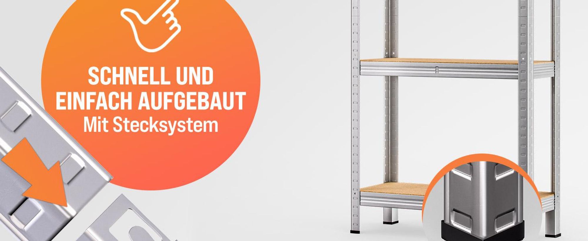 MONZANA® Schwerlastregal 170x75x30cm 280kg 4 MDF-Platten Regal Lagerregal Kellerregal Steckregal Werkstattregal