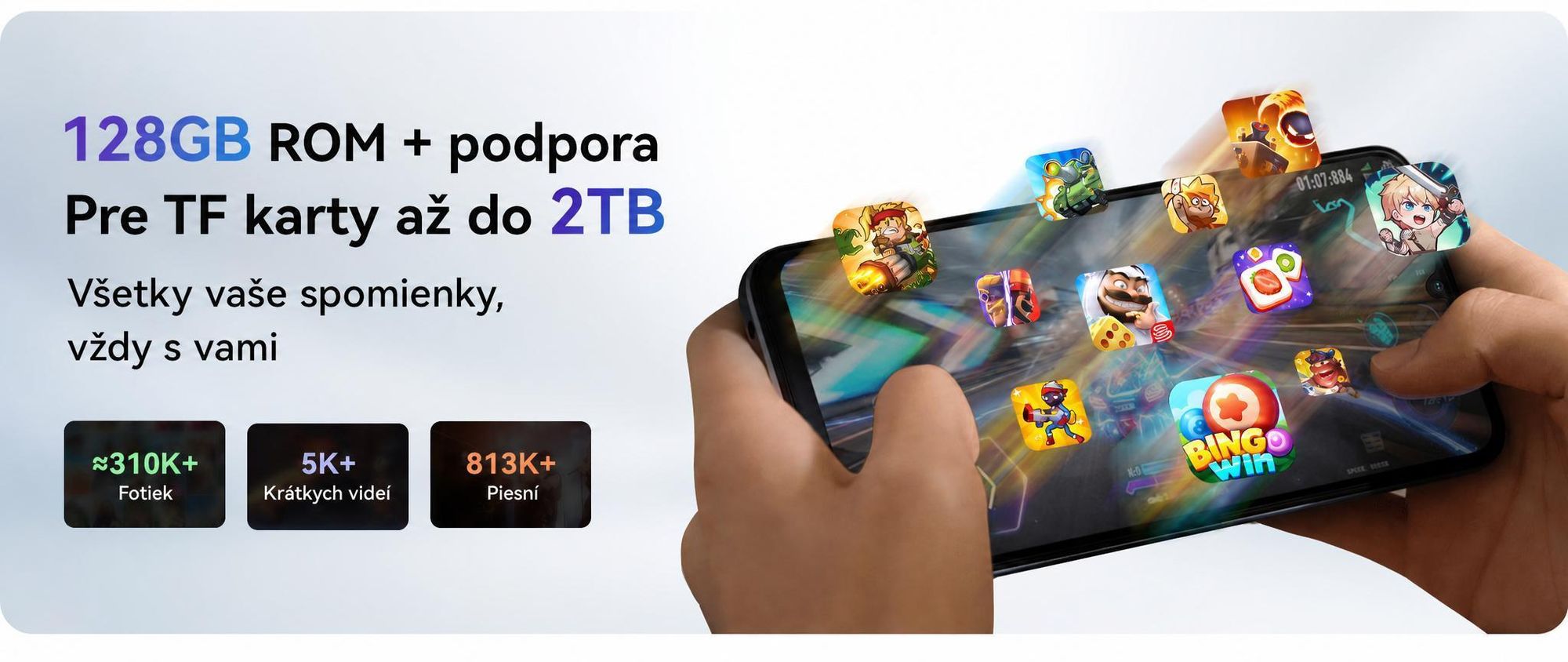 Smartphone Blackview WAVE 10 bez zmluvy, Android 16, 32+128 GB, Dual SIM, 120 Hz, 6,88", 32 MP, Live Photos, 5000 mAh, Face ID, Wi-Fi 5G, Doke OS 5.0