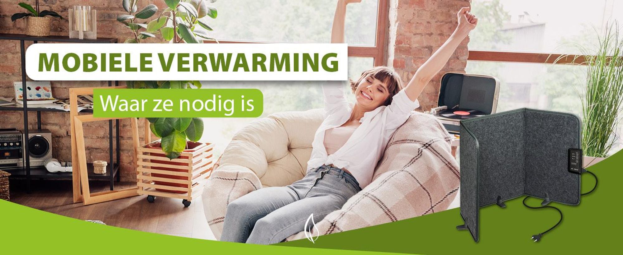 Mi-Heat Infrarood verwarming voor onder bureau 51x100cm MI-FH-51100 grijs