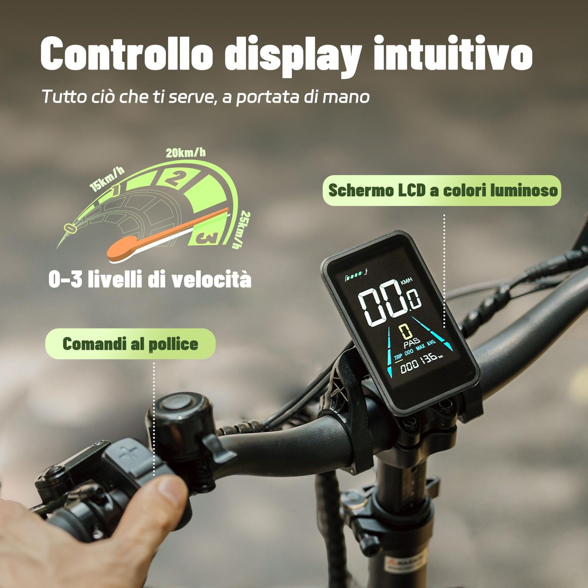 Seggiolino doppio FAFREES FF20 CUV per e-bici 24AH, 0-12 anni, portata 100kg telaio acciaio antiruggine-nero