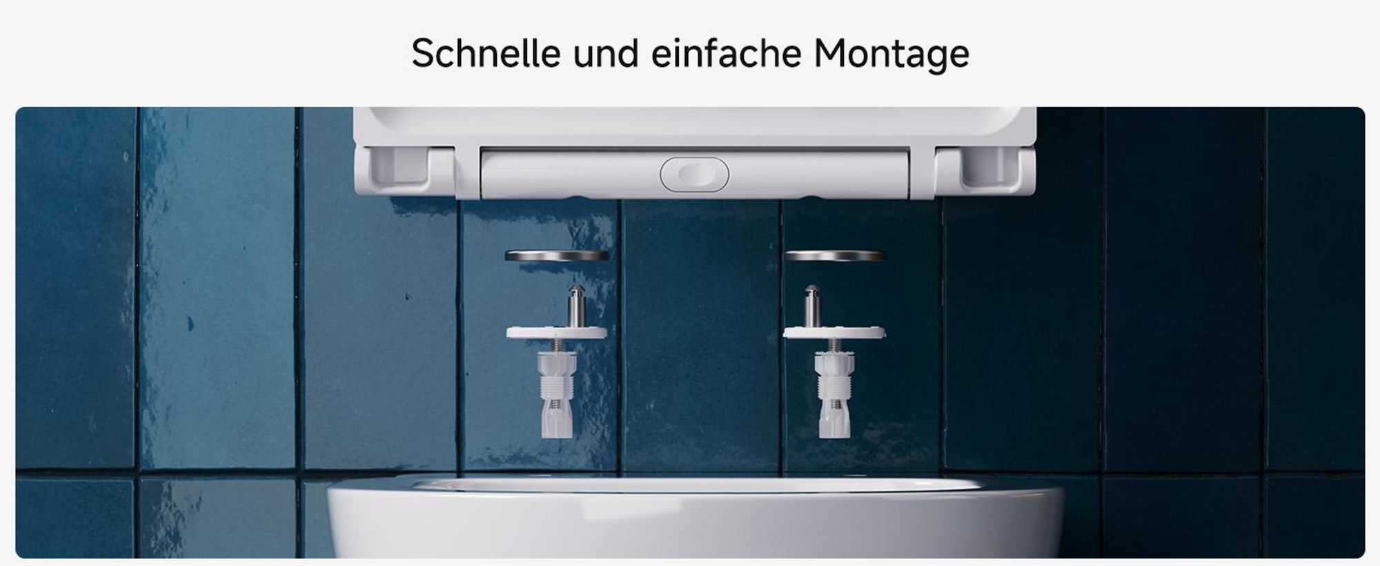 WC-Sitz D Form 43 x 36 cm Weiß Duroplast Toilettendeckel mit Absenkautomatik und Schnellbefestigung Heavy Duty 175kg Klobrille Antibakteriell