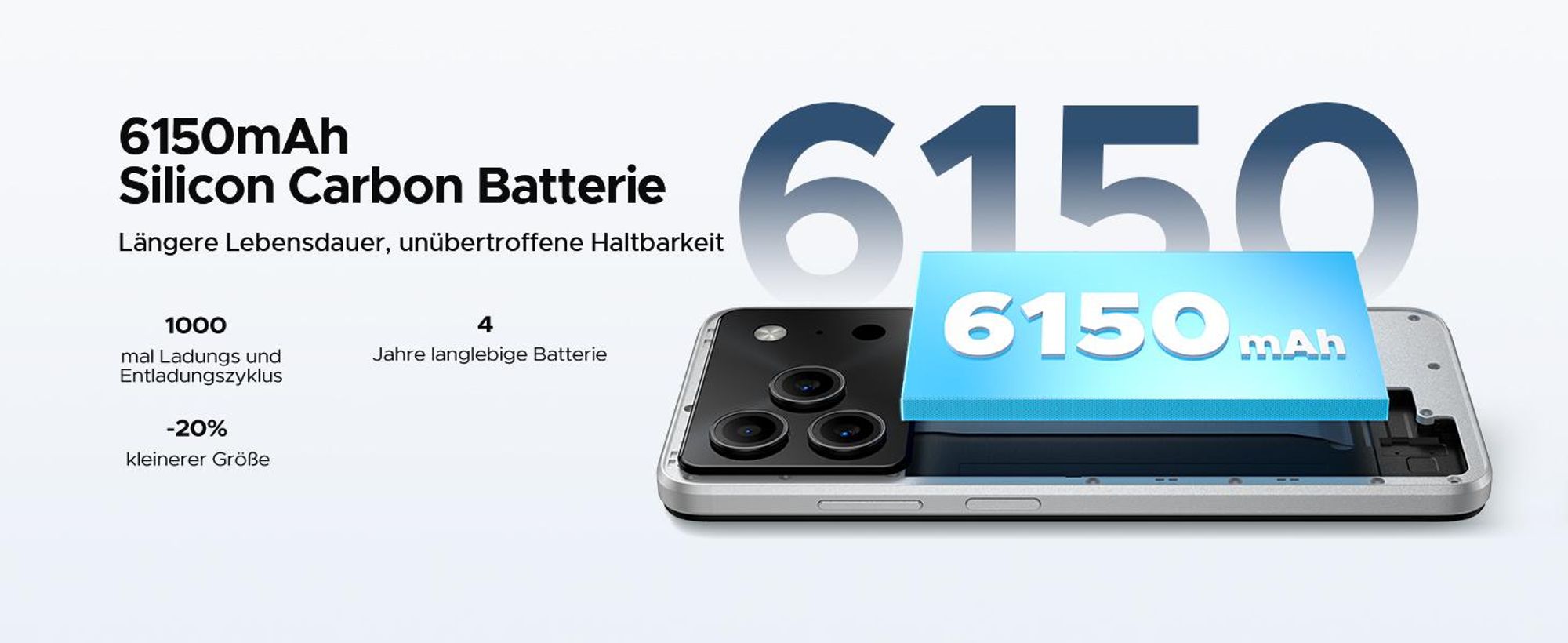 DOOGEE Note56 Pro Smartphone Handy, Android 16, 6,56" 90Hz, 6150mAh Akku, 32GB RAM+128GB ROM, 4G Dual-SIM, 13MP, NFC, Fingerabdruck, Gesichtserkennung