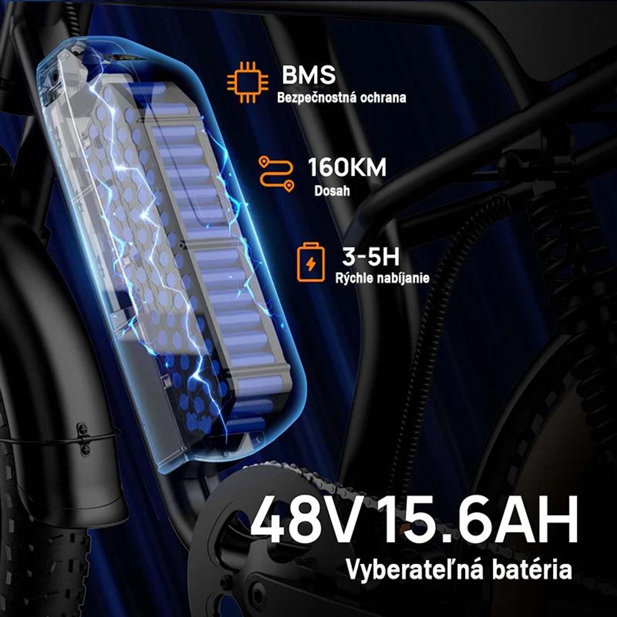 URLIFE T2 Elektrický Bicykel - Motor 250W Batéria 48V 15.6Ah Kotúčové brzdy Asistent pedálov - Čierna