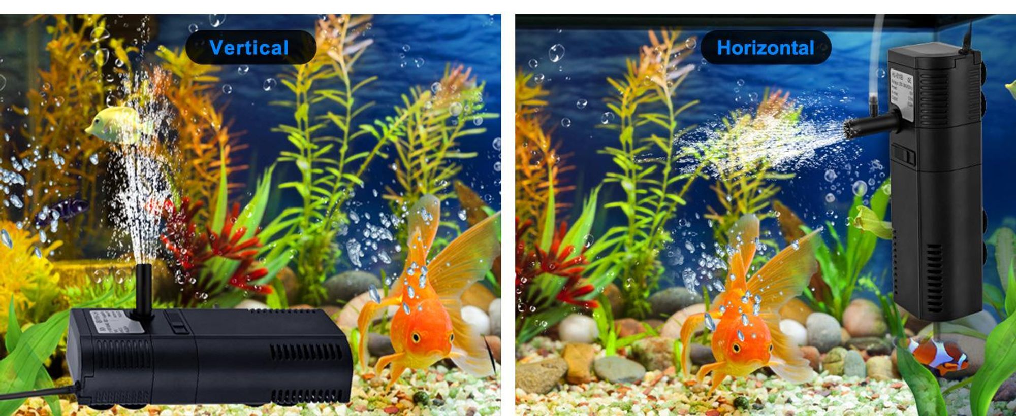 Speed Aquarium Pumpe Filterpumpe 450L/h 6W Aquarium Innenfilter Aquariumpumpe für 60L Becken Aquarium
