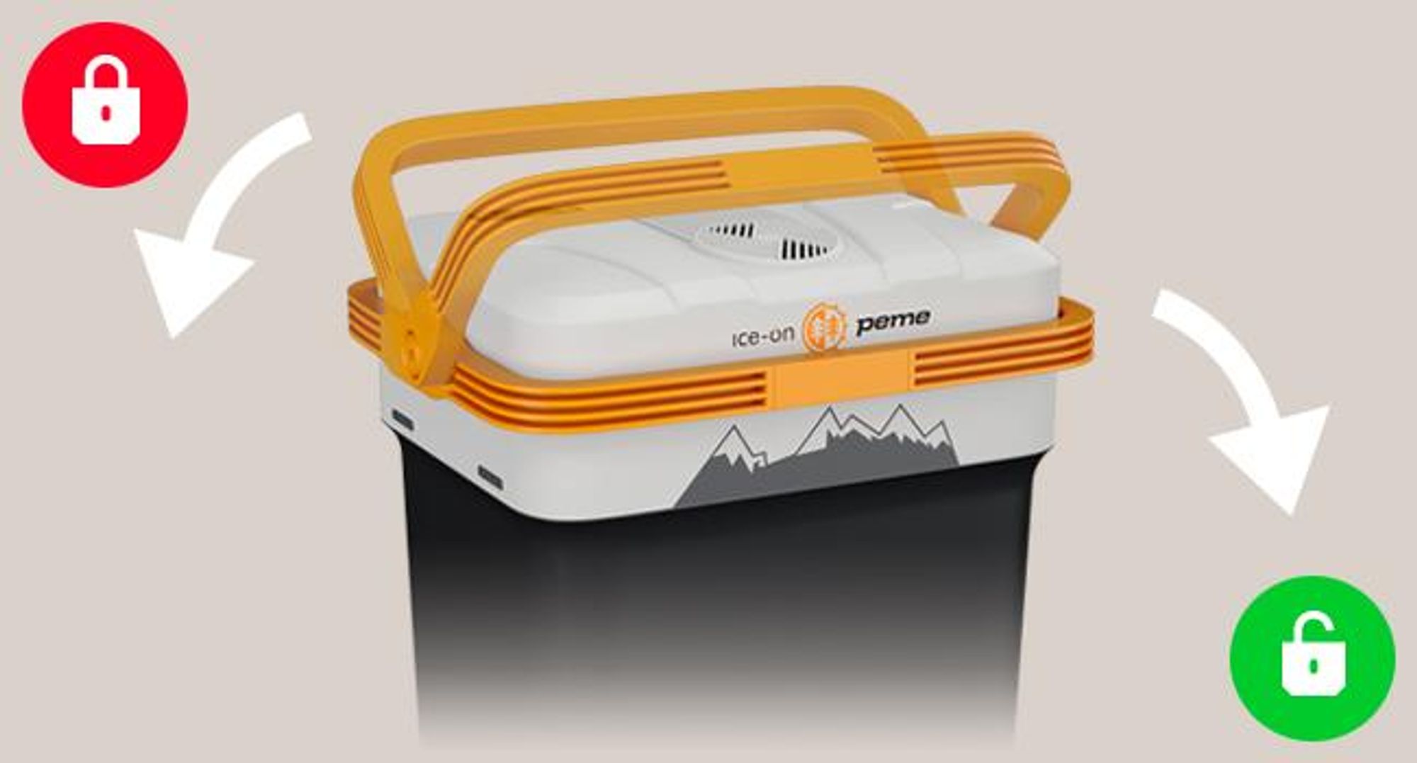 PEME Essential 26L Elektryczna lodówka samochodowa – z zasilaniem z gniazdka samochodowego i domowego. Torba termoelektryczna. Mini lodówka samochodowa. Torba termiczna. Do użytku na świeżym powietrzu. Niezwykle cicha