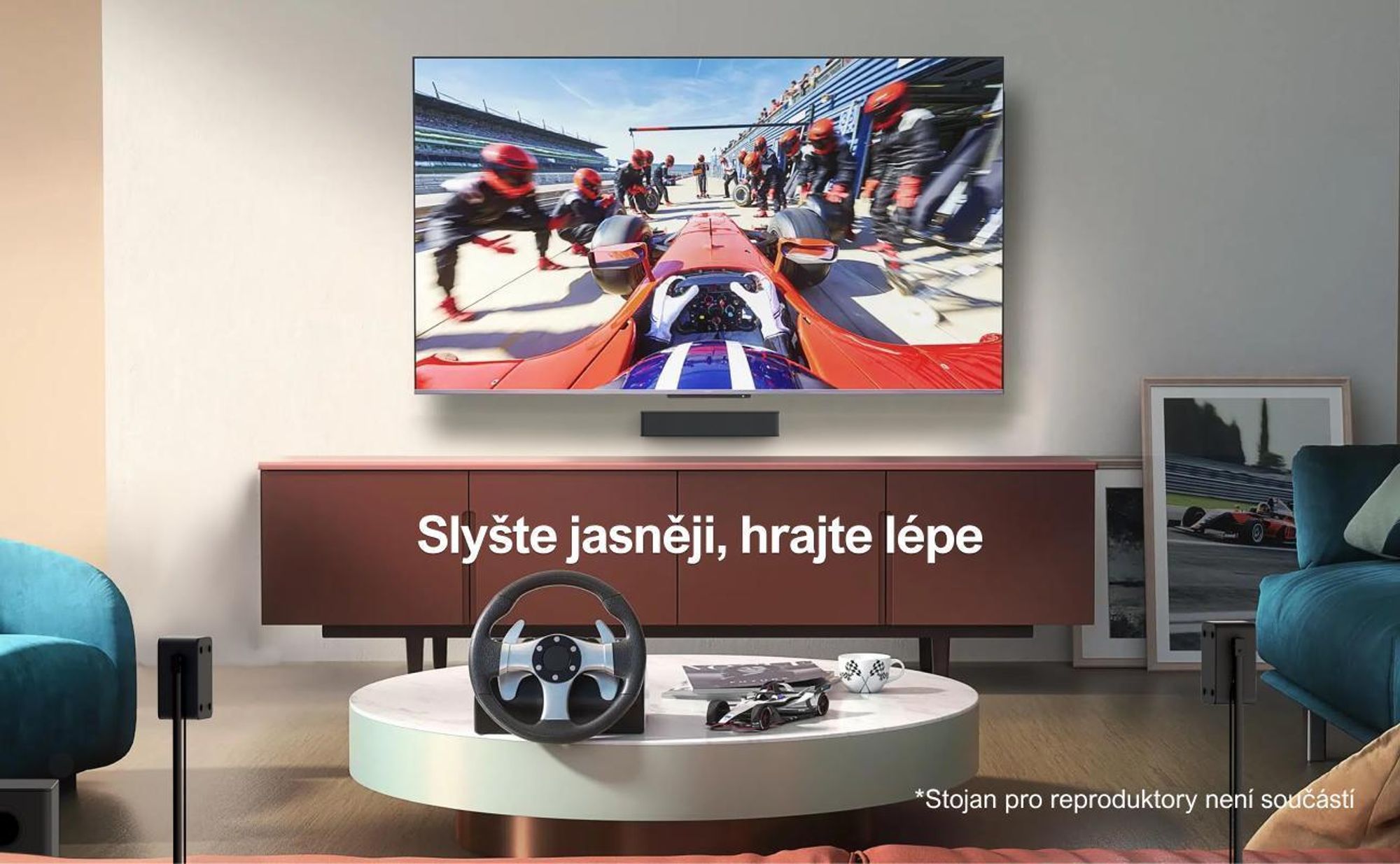 Soundbar ULTIMEA Poseidon D60 5.1 Dolby Atmos (410 W, nastavitelný prostorový zvuk a basy, HDMI eARC)