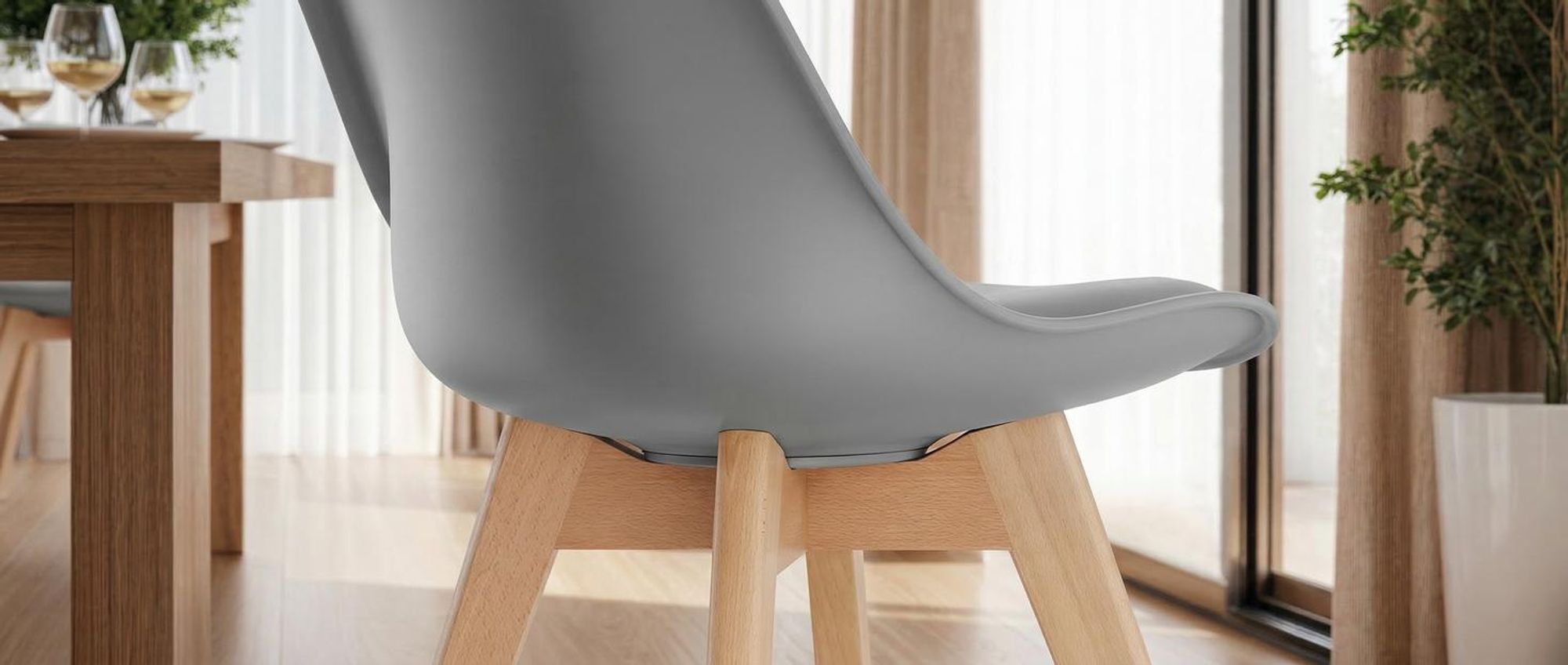tectake® Set Esszimmerstuhl Frederikke Scandi-Design 49 x 53 x 82 cm
