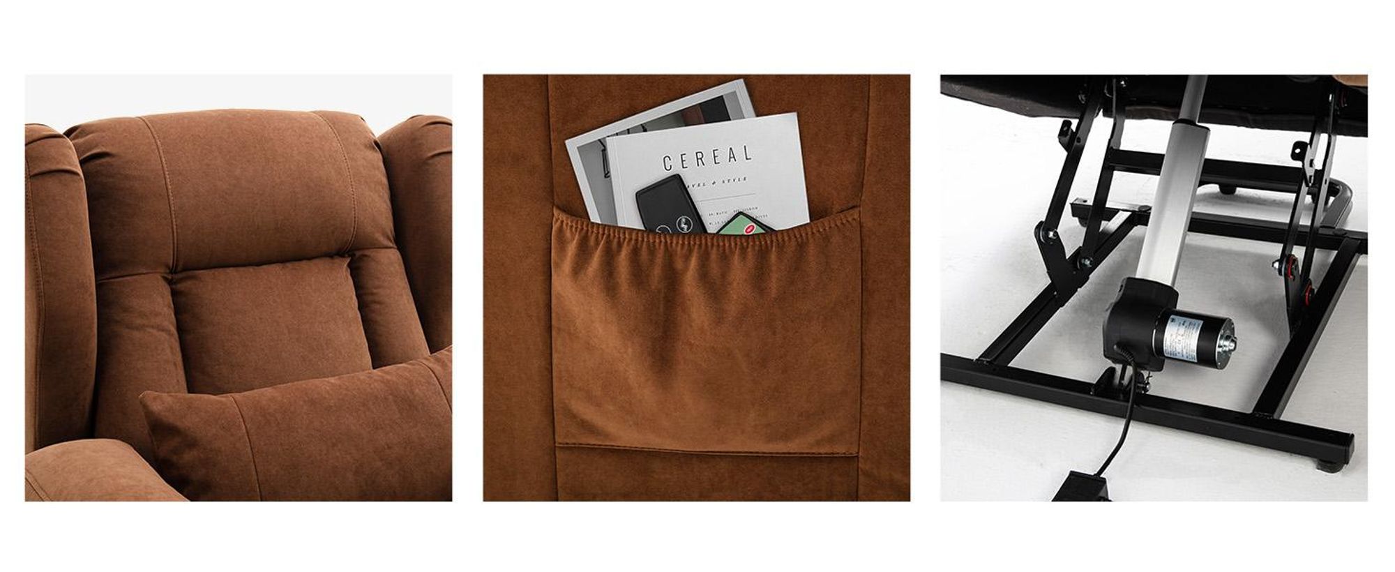 COMHOMA Fauteuil de relaxation debout Fauteuil de massage TV inclinable avec massage Fauteuil ergonomique Connexion USB Tissu de surface