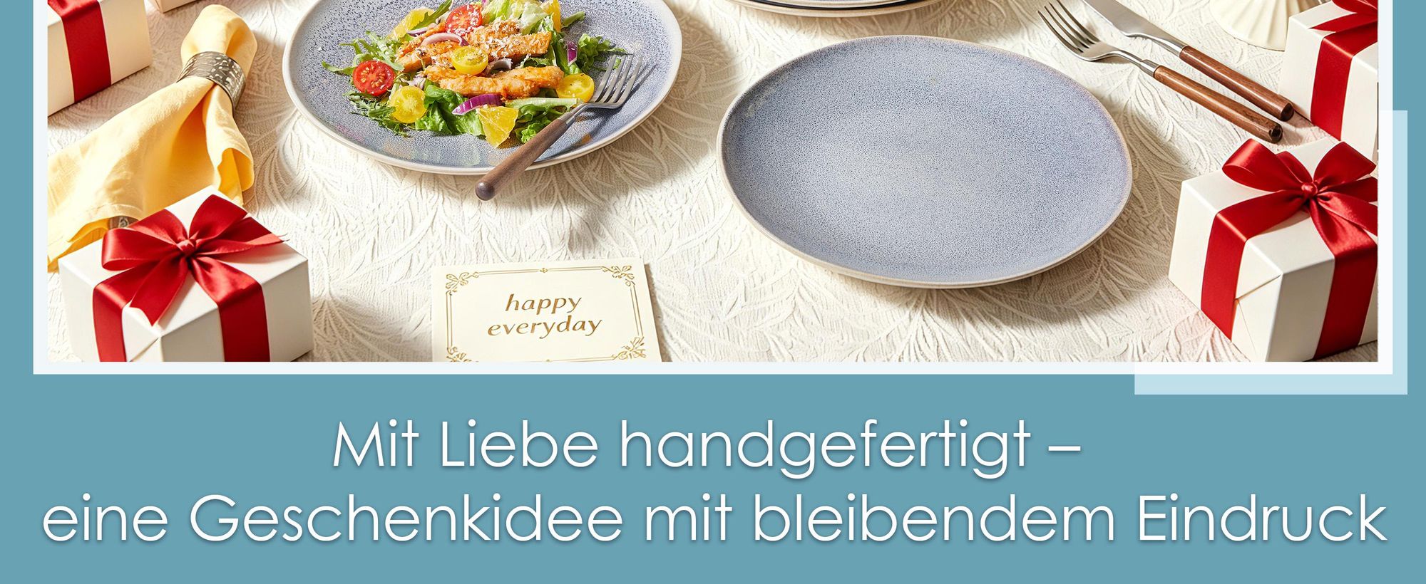 Teller Set 4-teiliges Keramik Ø27,7cm – Essteller, Pasta- & Dessertteller für 4 Personen – Reactive Glaze Oberfläche, mikrowellen- & spülmaschinenfest