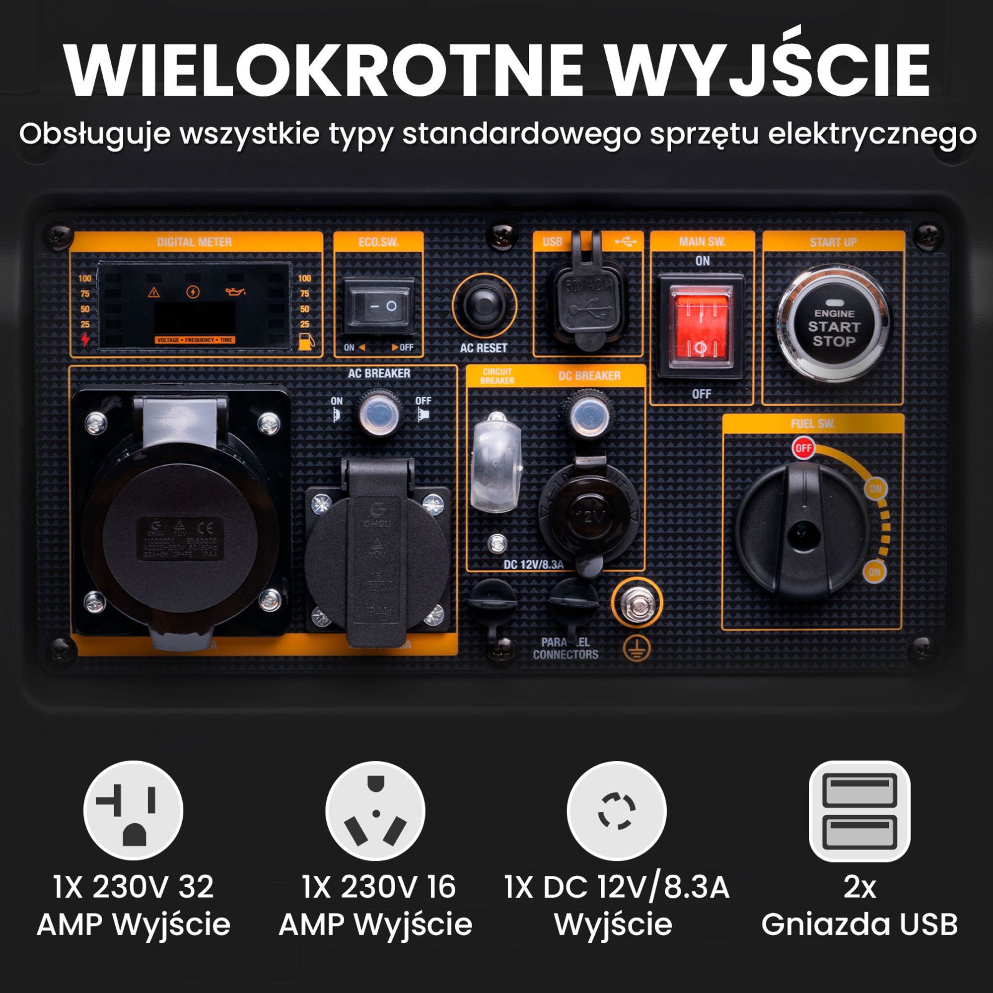Generator MaXpeedingrods 5KW Generator inwerterowy Cichy generator awaryjny E-start 52KG